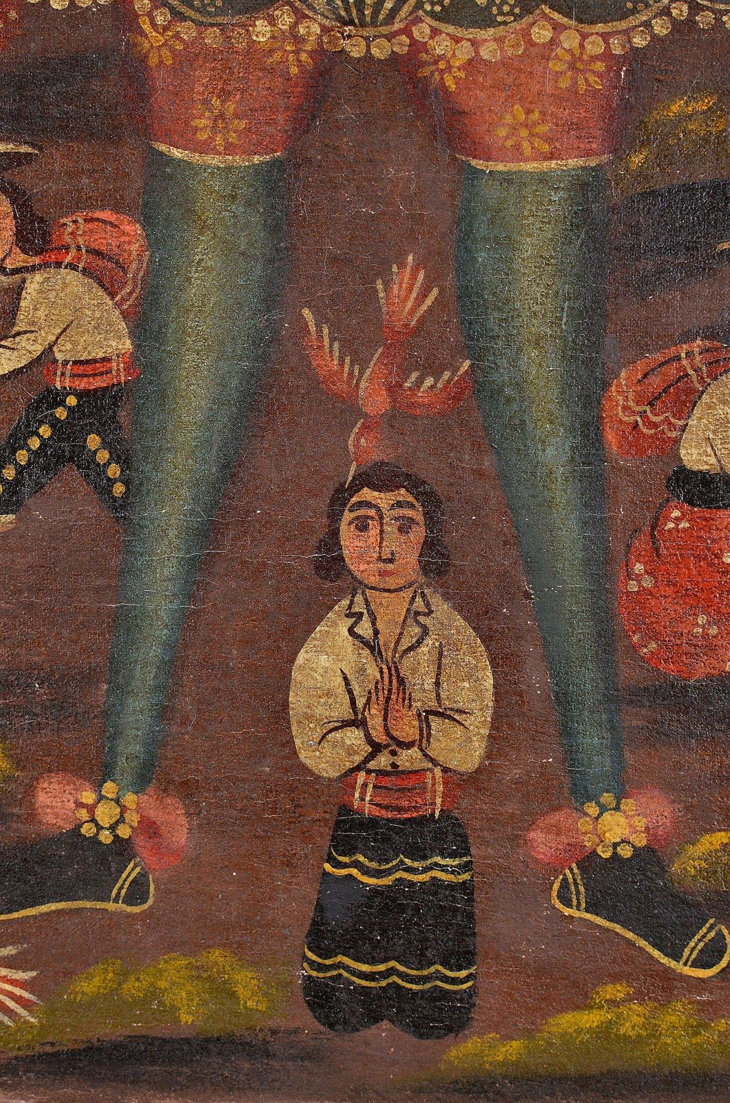 'Saint Isidore The Labourer' Oil On Canvas. 73 X 63 Cm. Colonial School. Cuzco photo for sale