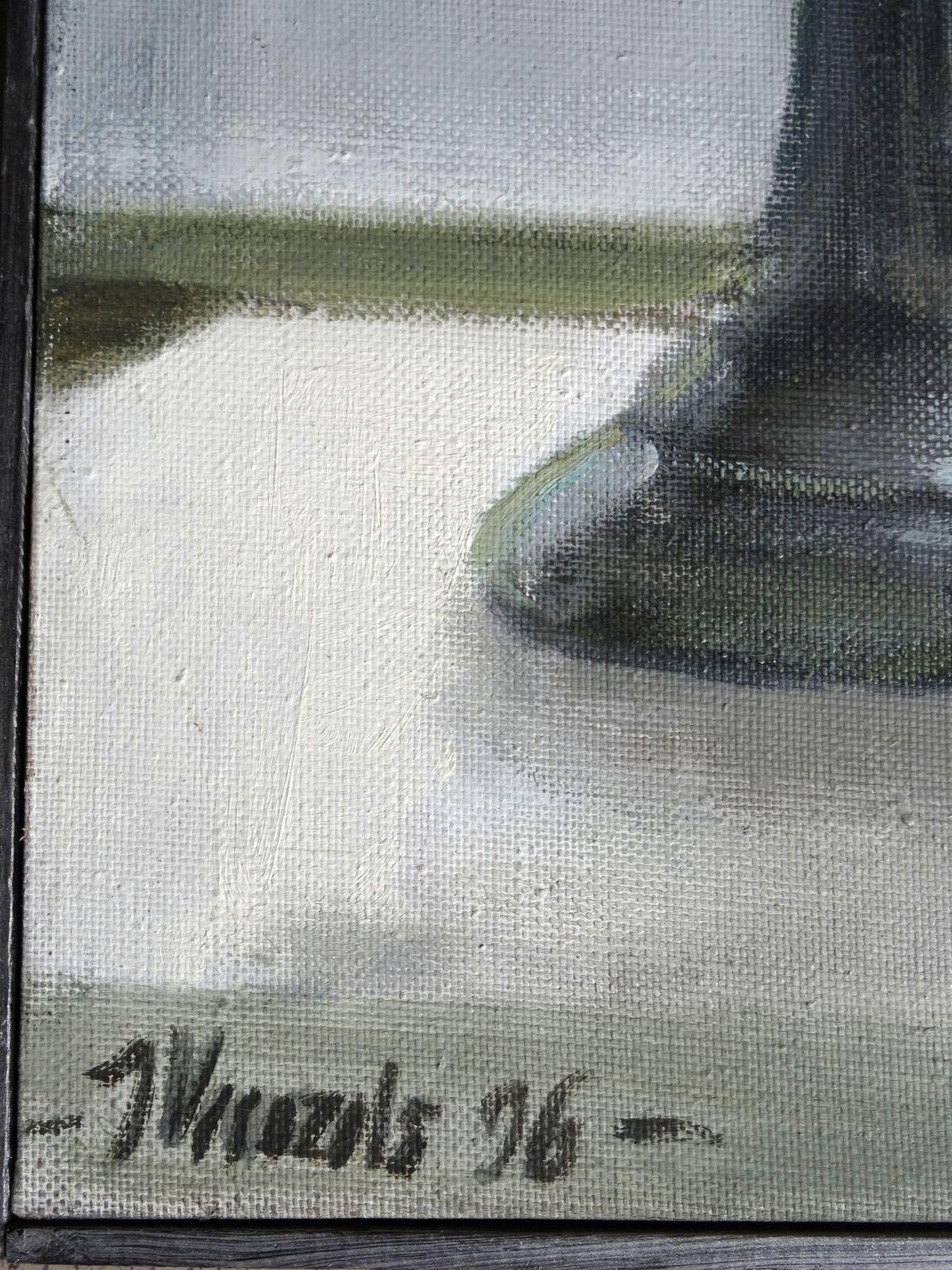 Imants Vecozolsstill Life With Lamp. Oil On Canvas. 59x50 Cm2010 photo furniture