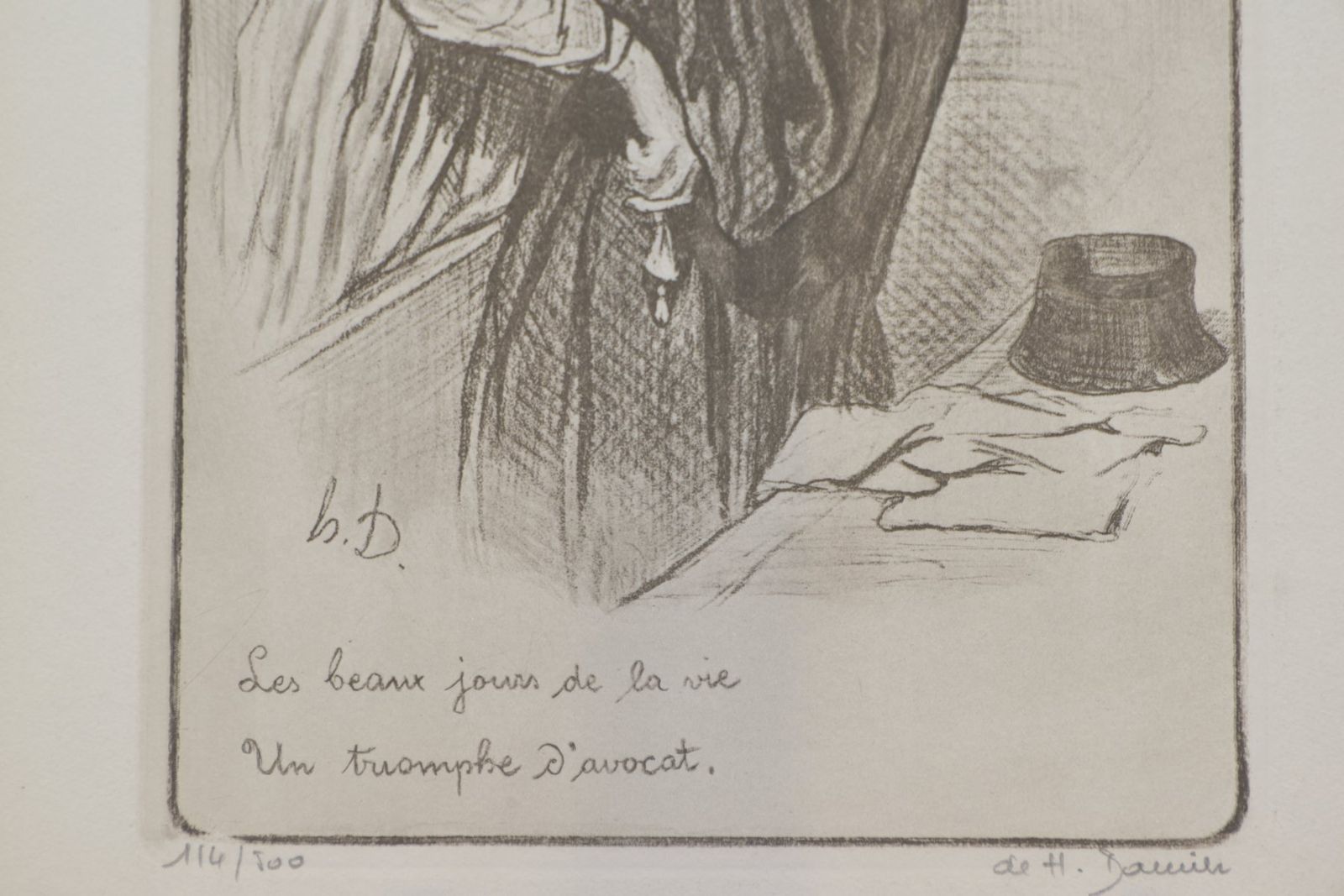 Un Triomphe D'avocat, Honore Daumier, Circa 1855, Lithograph Under Glass photo 602.0