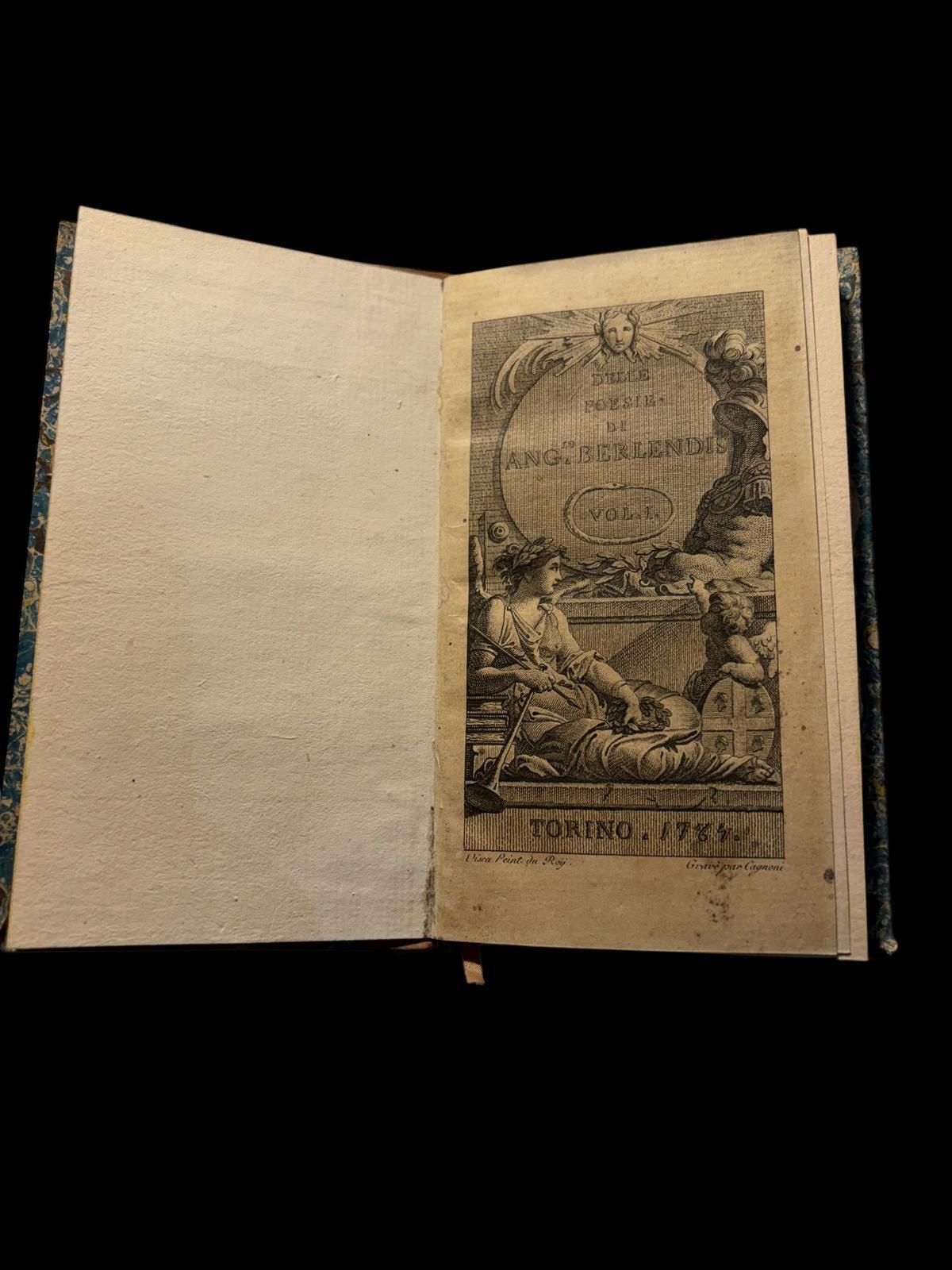 Of The Poems Of Angiolo Berlendis   Complete In Three Volumes Turin, 1764 photo vinterior
