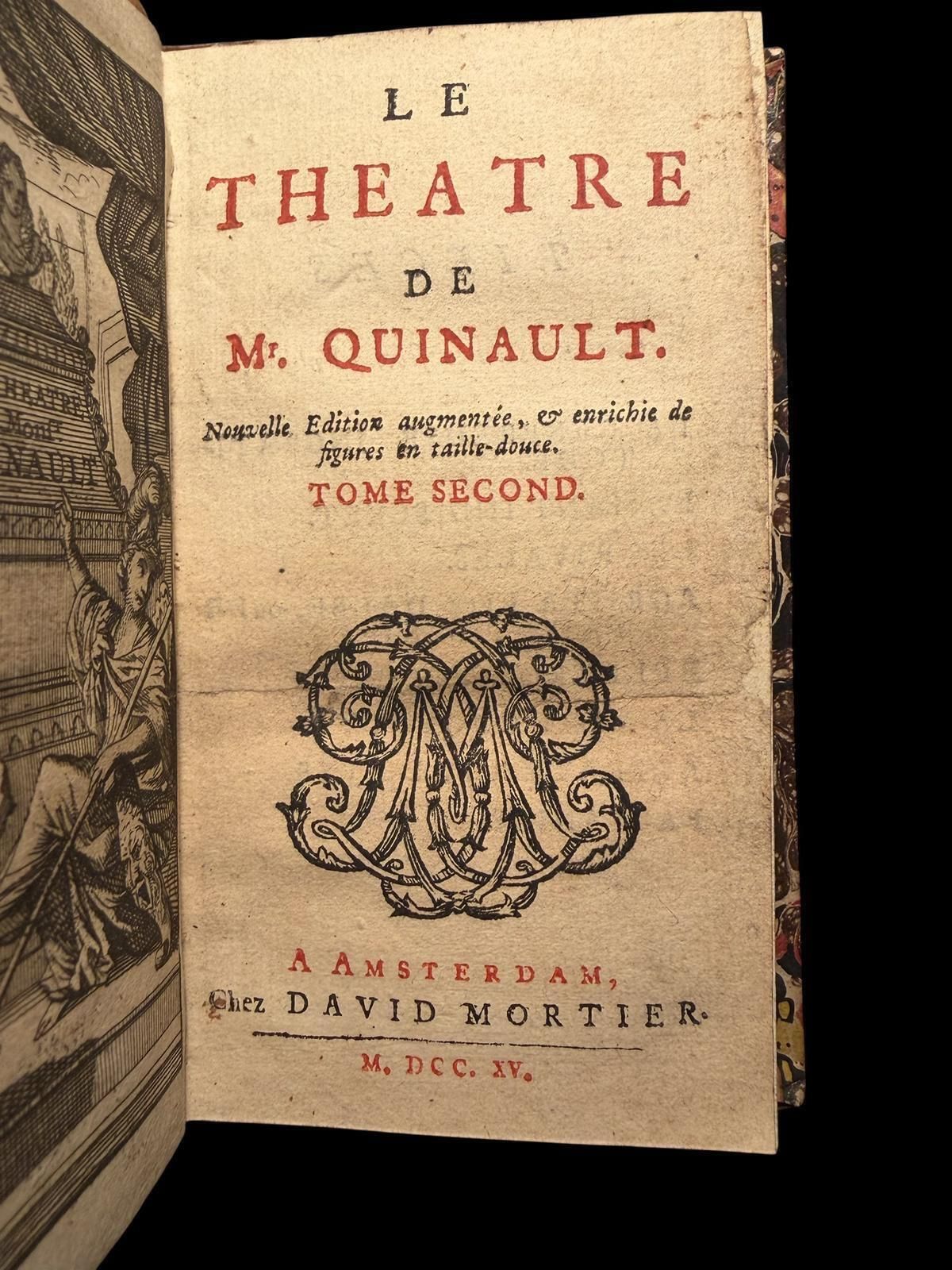 Quinault   Le Théâtre De M. Quinault   Tome Second   Amsterdam, 1715   Illustrat photo buy