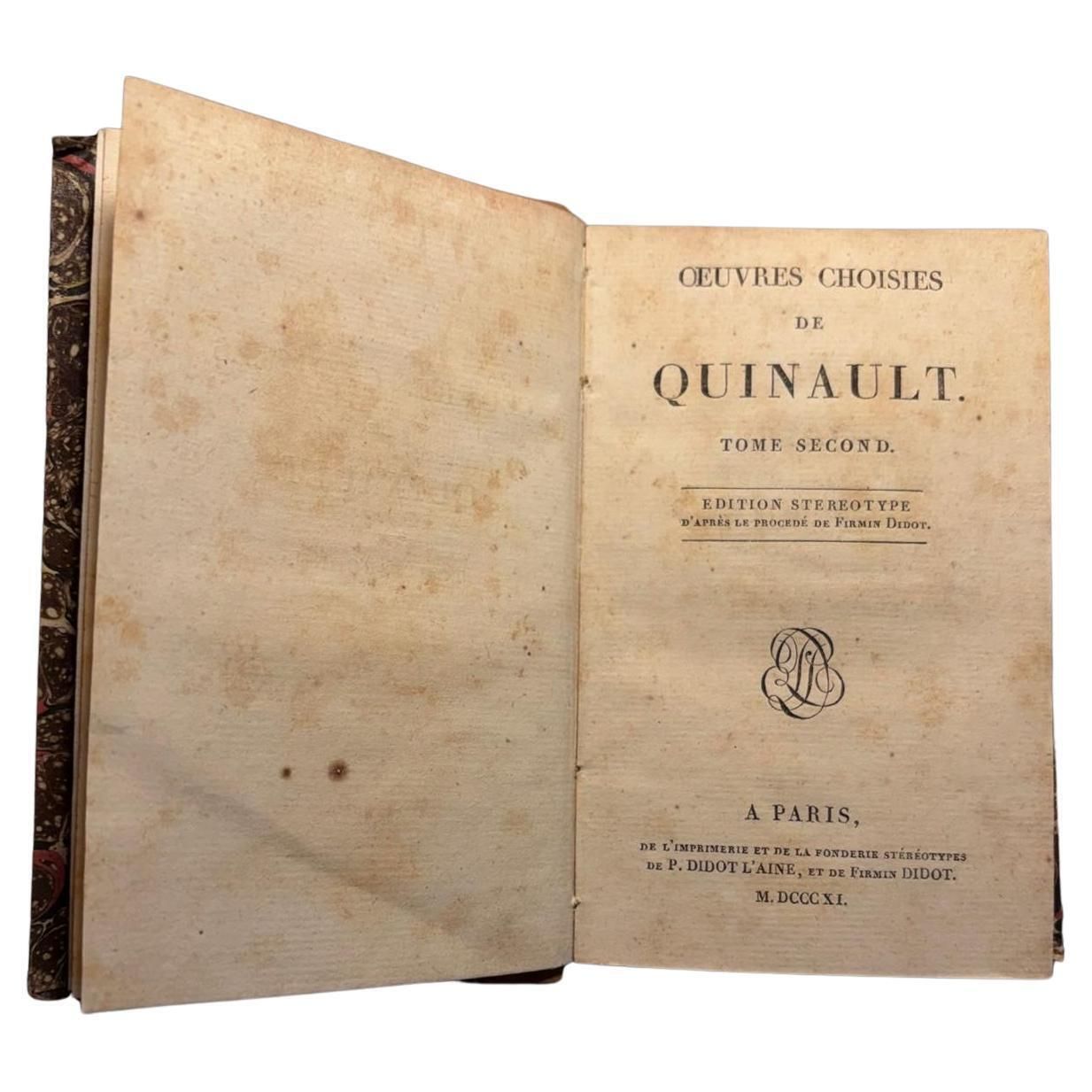 Quinault   Oeuvres Choisies   Tome Second   Paris, 1801   Didot Edition   Leathe