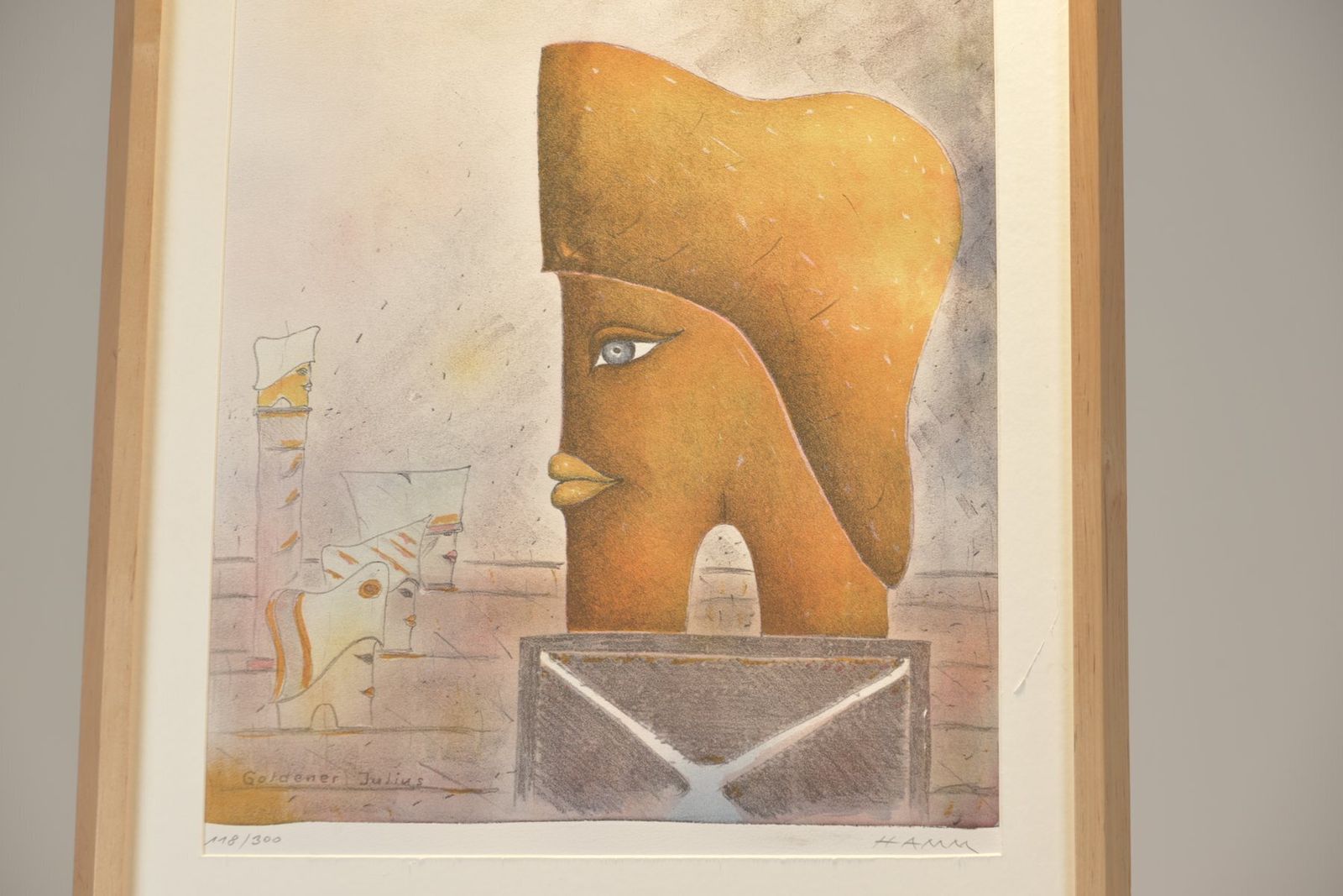 Goldener Julius, Lithograph, Falko Hamm photo vintage