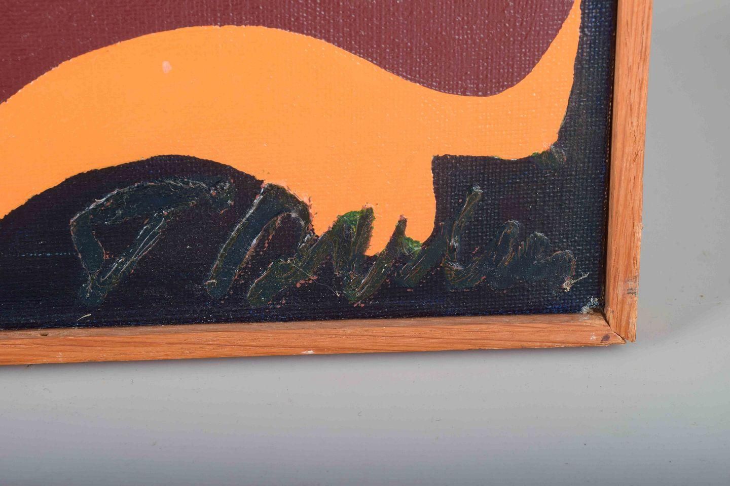 Tord Petter Berlin, Swedish Artist. Oil On Canvas. Abstract Composition. photo Art