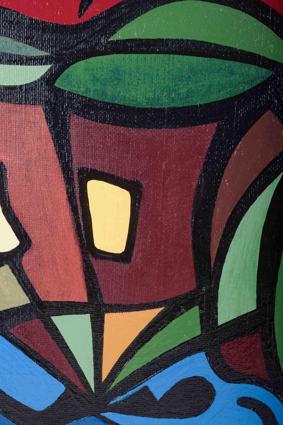 Attributed To Tord Petter Berlin. Oil On Canvas. Colourful Abstract Composition photo for sale
