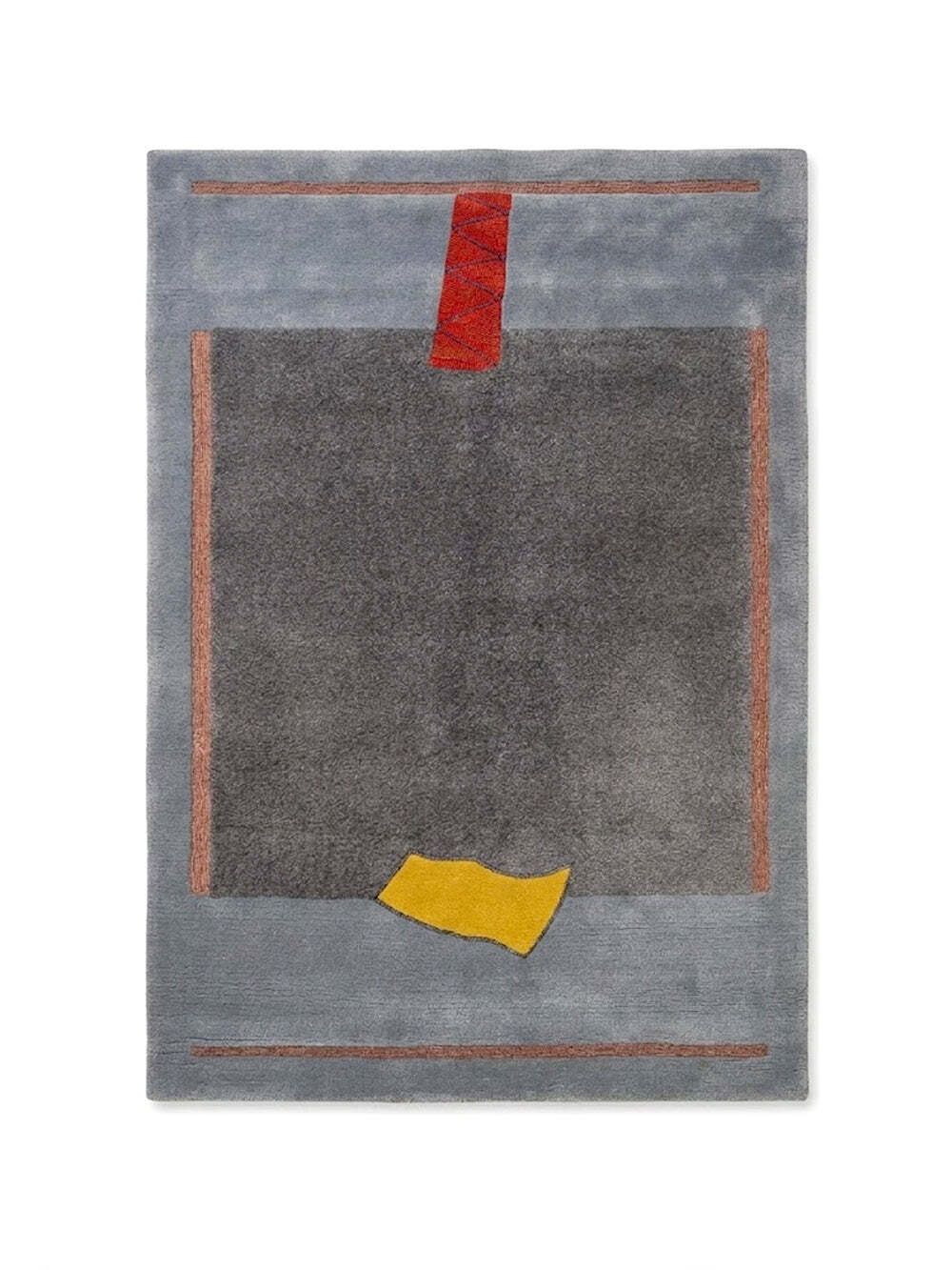 Tisca Modernist Hand Tufted Wool Rug France 1980s