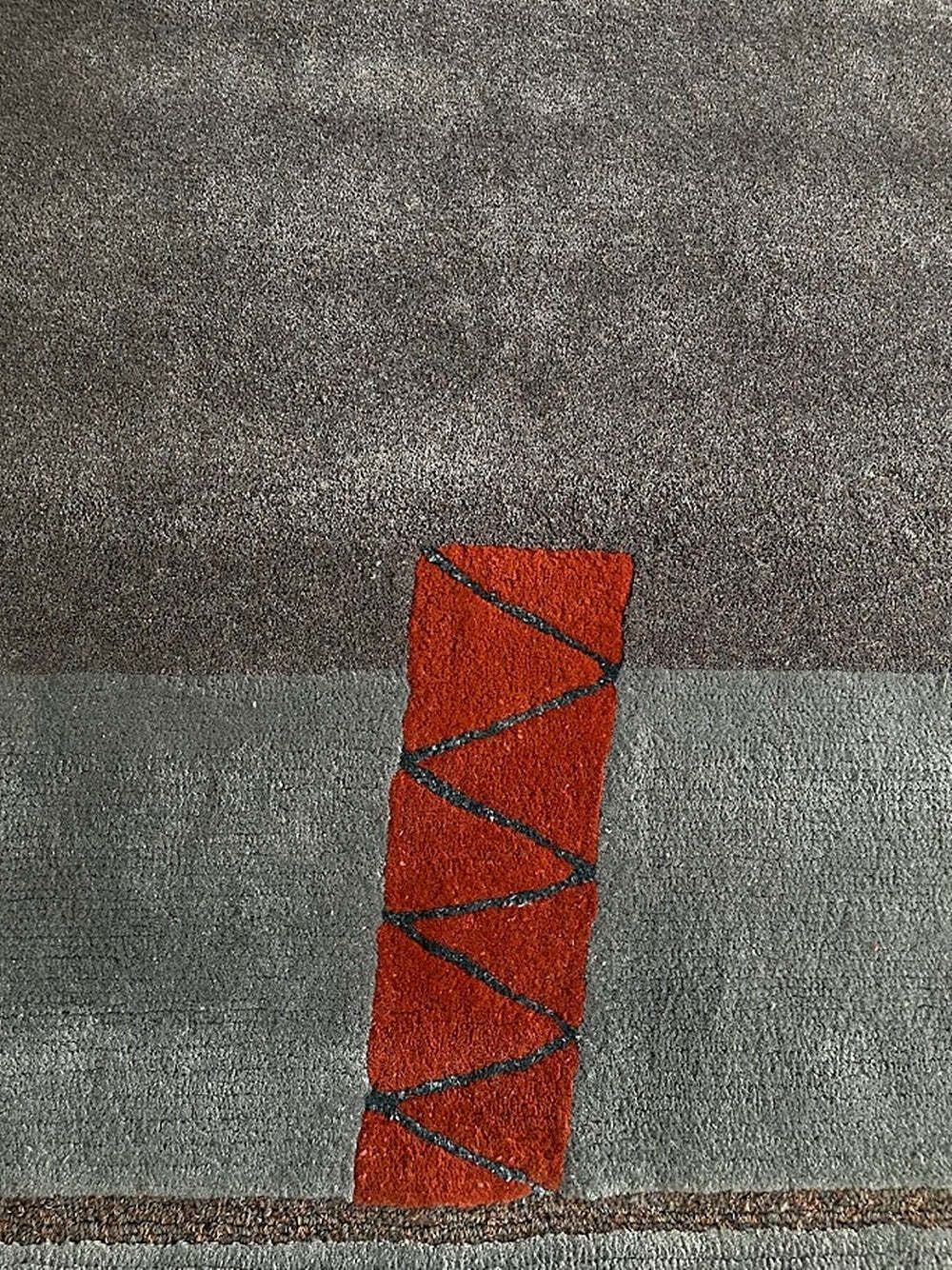 Tisca Modernist Handgetuft Wollen Vloerkleed, Frankrijk, Jaren 1980 photo vinterior