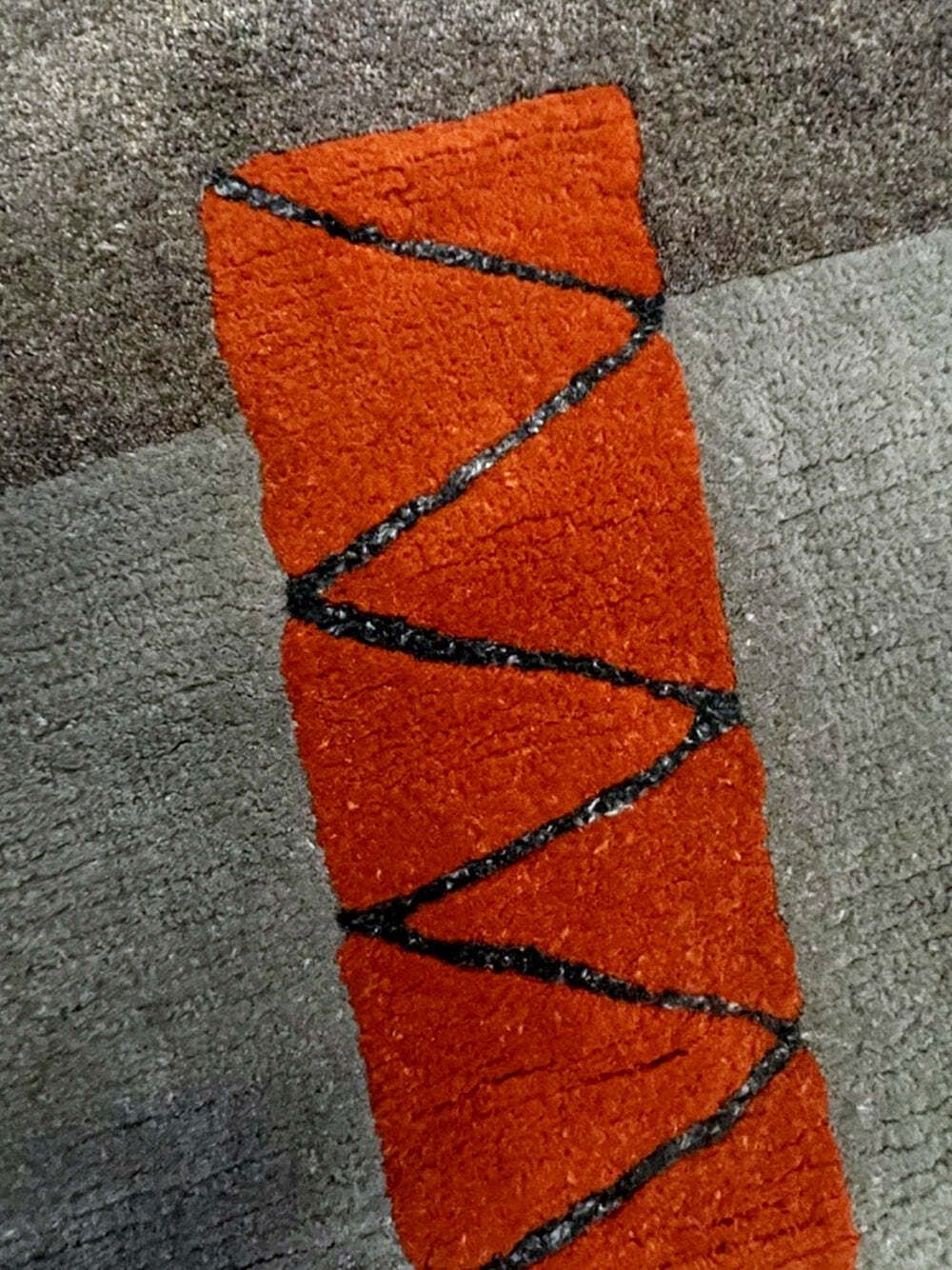 Tisca Modernist Hand Tufted Wool Rug France 1980s photo buy