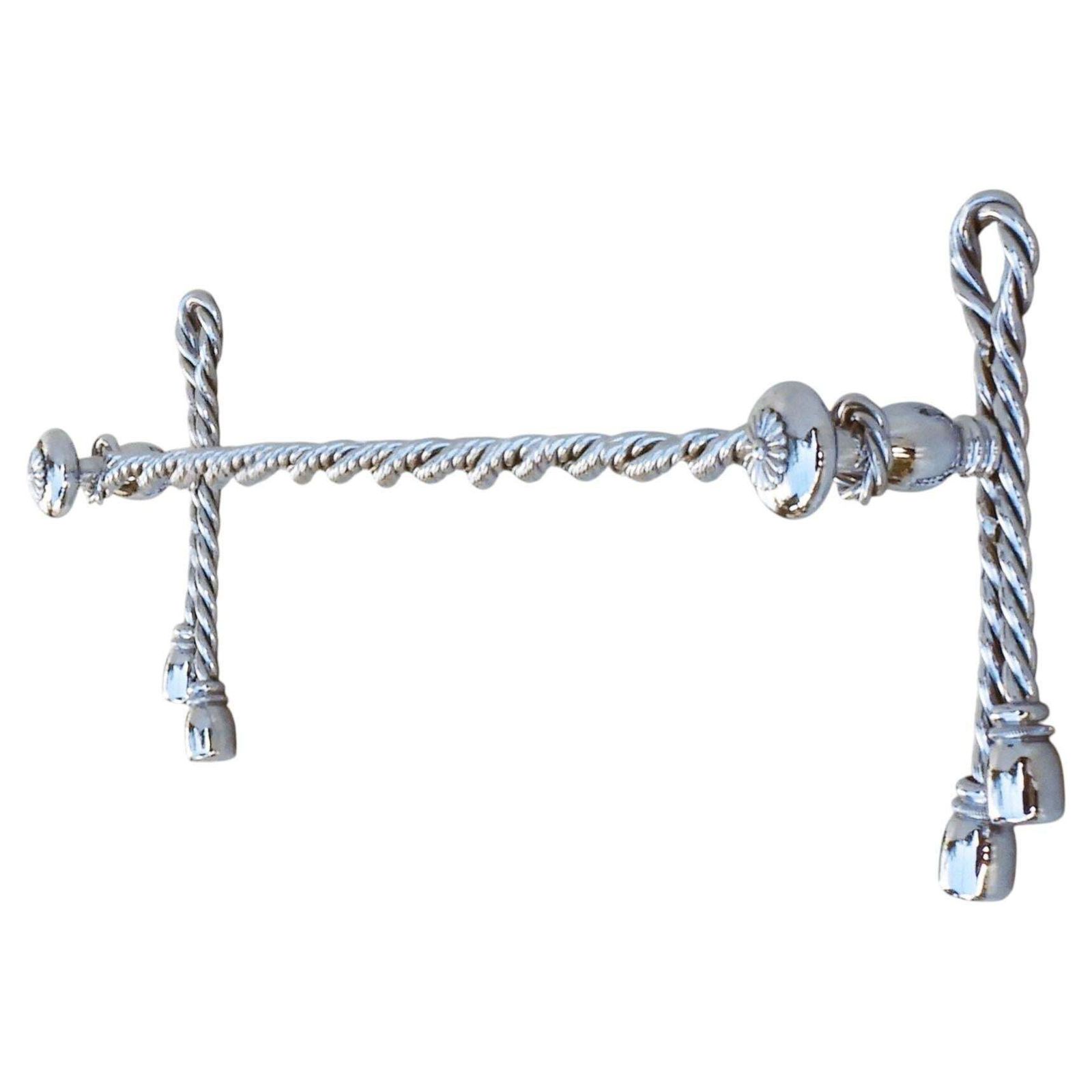 Rope And Tassel Towel Bar Maison Baguès C1970s France