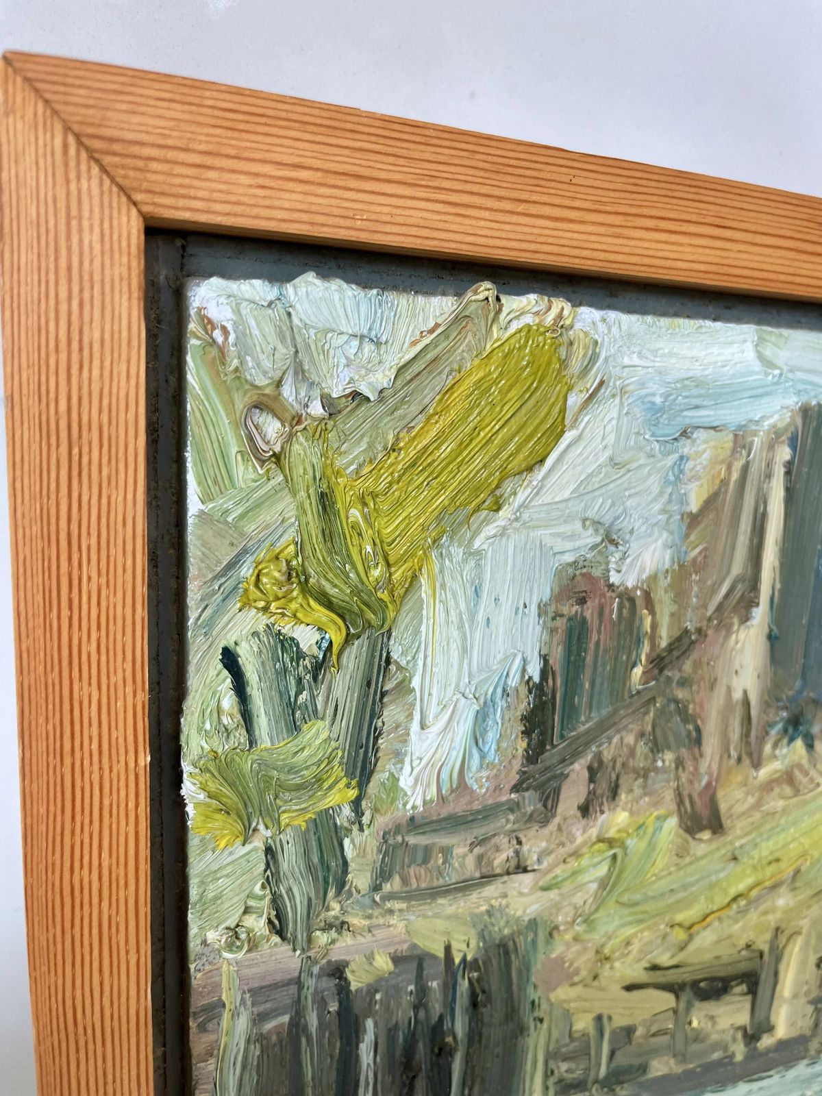 Oil On Canvas "Across Victoria Road" Painting By Charles Clarke photo Art