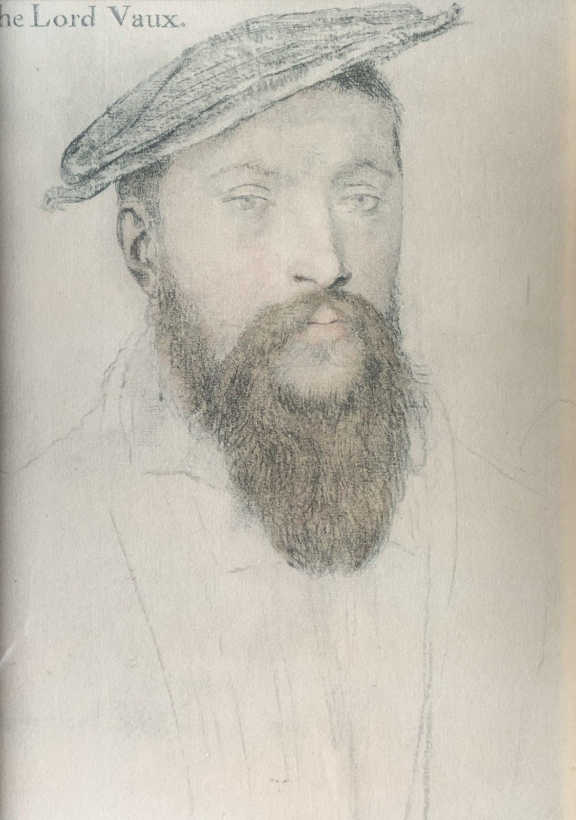 Original Portrait Drawing Of 16th Century Lord Vaux, After Hans Holbein photo furniture