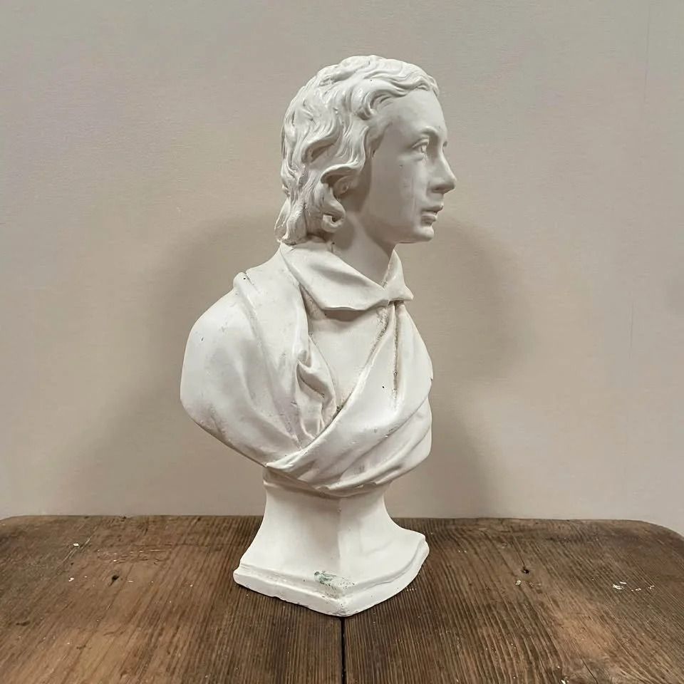 Plaster Portrait Bust Of Gentleman photo Art