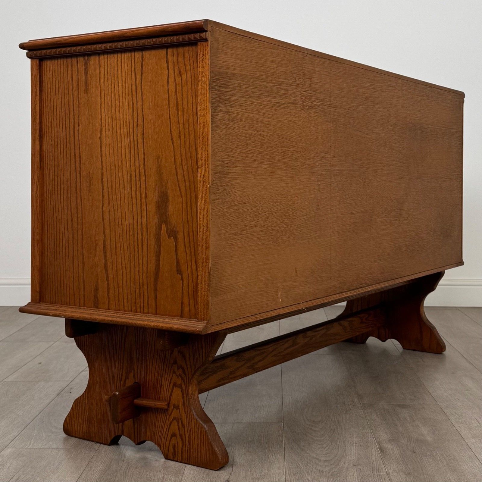 Antique 20th Century Fine Quality Golden Oak Sideboard ( Af 5292 ) photo 685.0