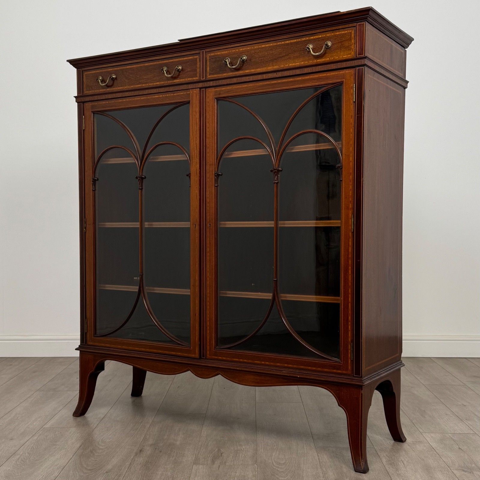 Antique 19th Century Fine Quality Display Cabinet In Mahogany ( Af 5267 ) photo for sale