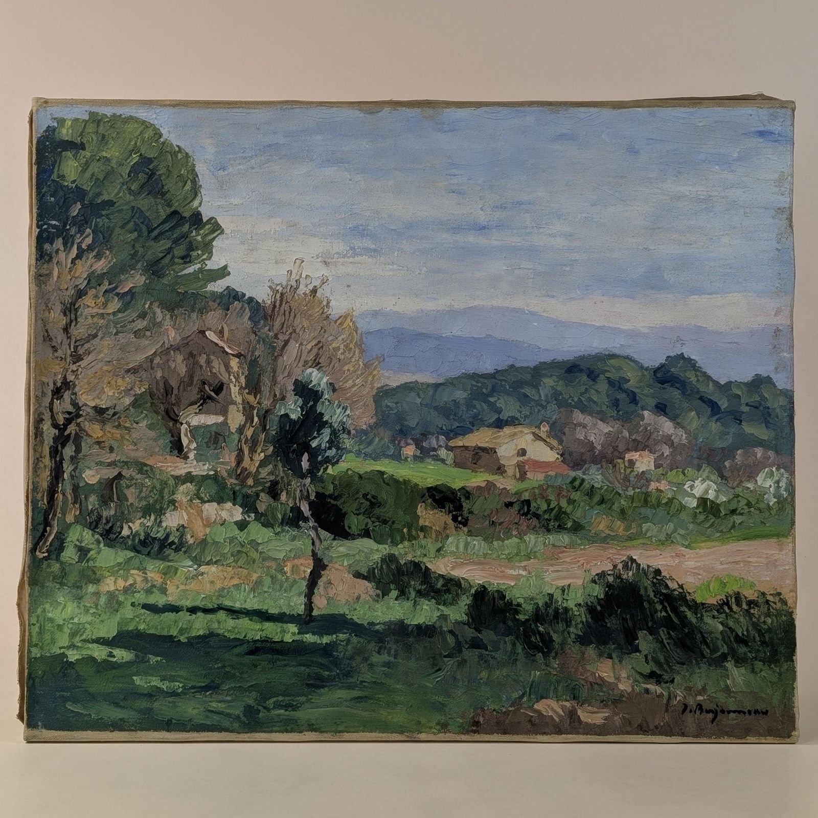 French Post Impressionist Provence Landscape Jehan Berjonneau Oil Painting photo buy