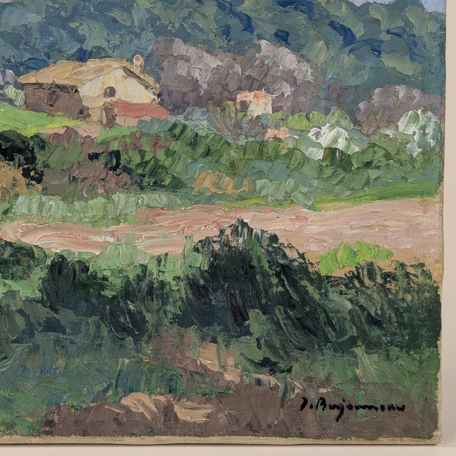 318.0 French Post Impressionist Provence Landscape Jehan Berjonneau Oil Painting photo