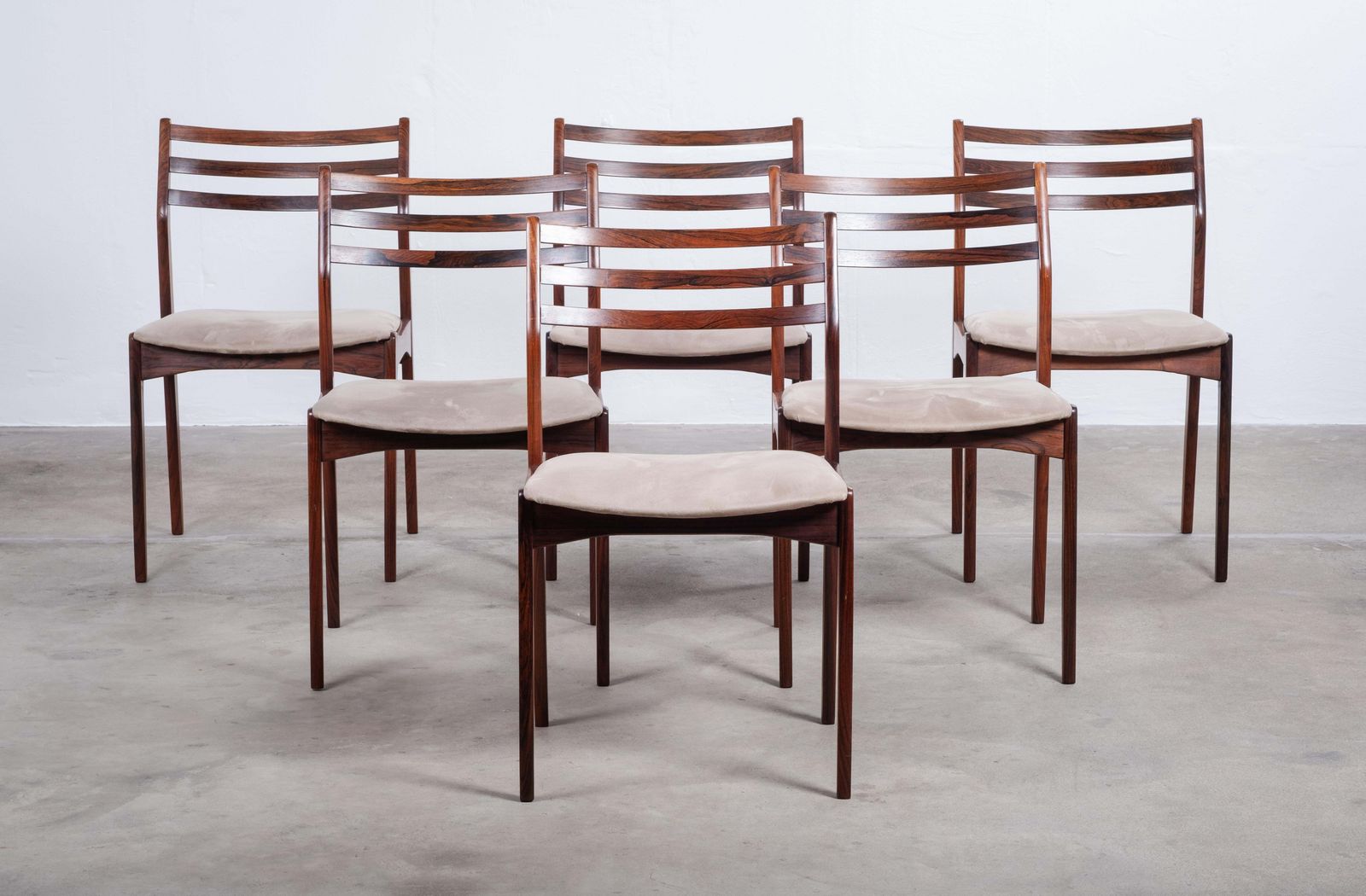 Rosewood Dining Chairs By Vestervig Eriksen For Brdr. Tromborg, Denmark, 1960s photo for sale