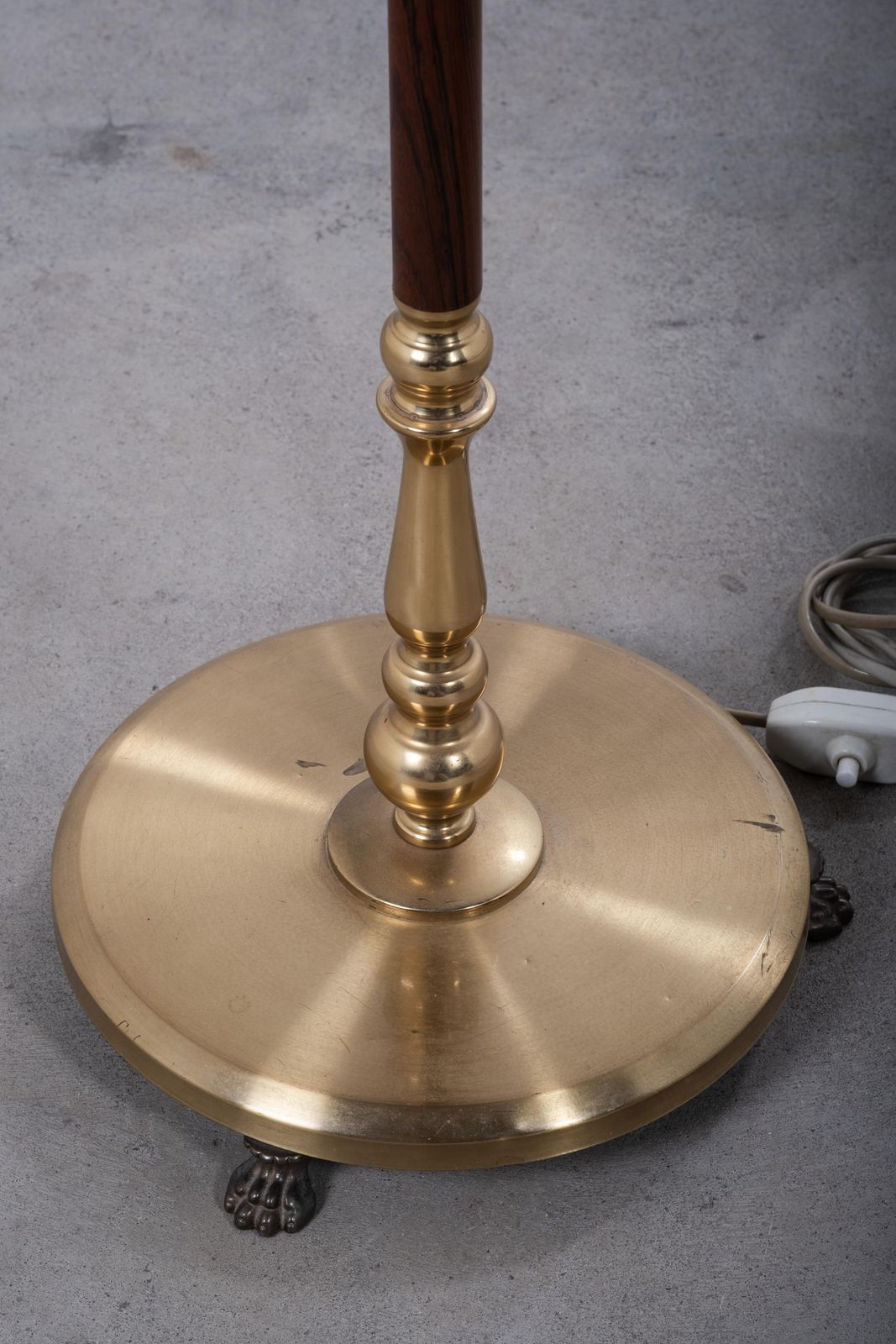 Lighting Danish 1960s Three Arm Floor Lamp In Rosewood And Brass photo
