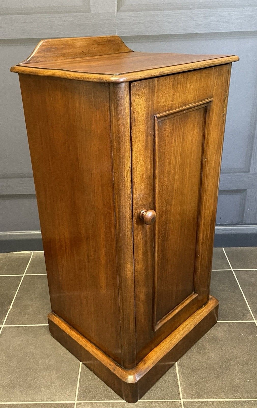 Victorian Antique Mahogany Bedside Cabinet Pot Cupboard Panelled Door photo furniture