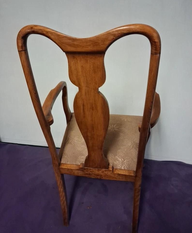 photo for sale Antique Chair In Queen Ann Style With Cabriole Legs A Elegant Piece