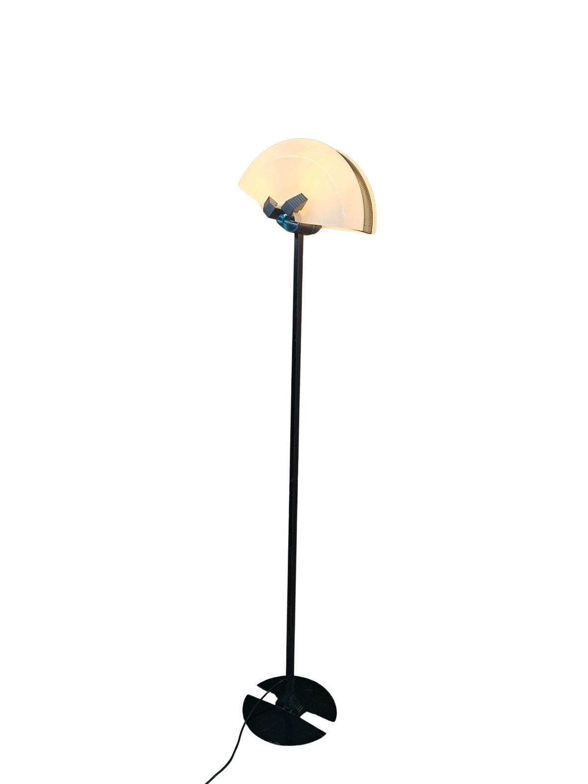 Lampada Da Terra Anni 70 In Ferro E Vetro Di Murano Design Industriale photo vinterior