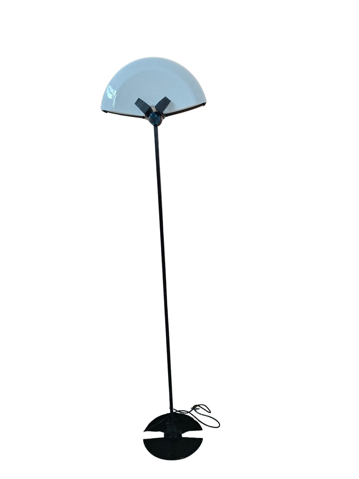 868.18 Lampada Da Terra Anni 70 In Ferro E Vetro Di Murano Design Industriale photo
