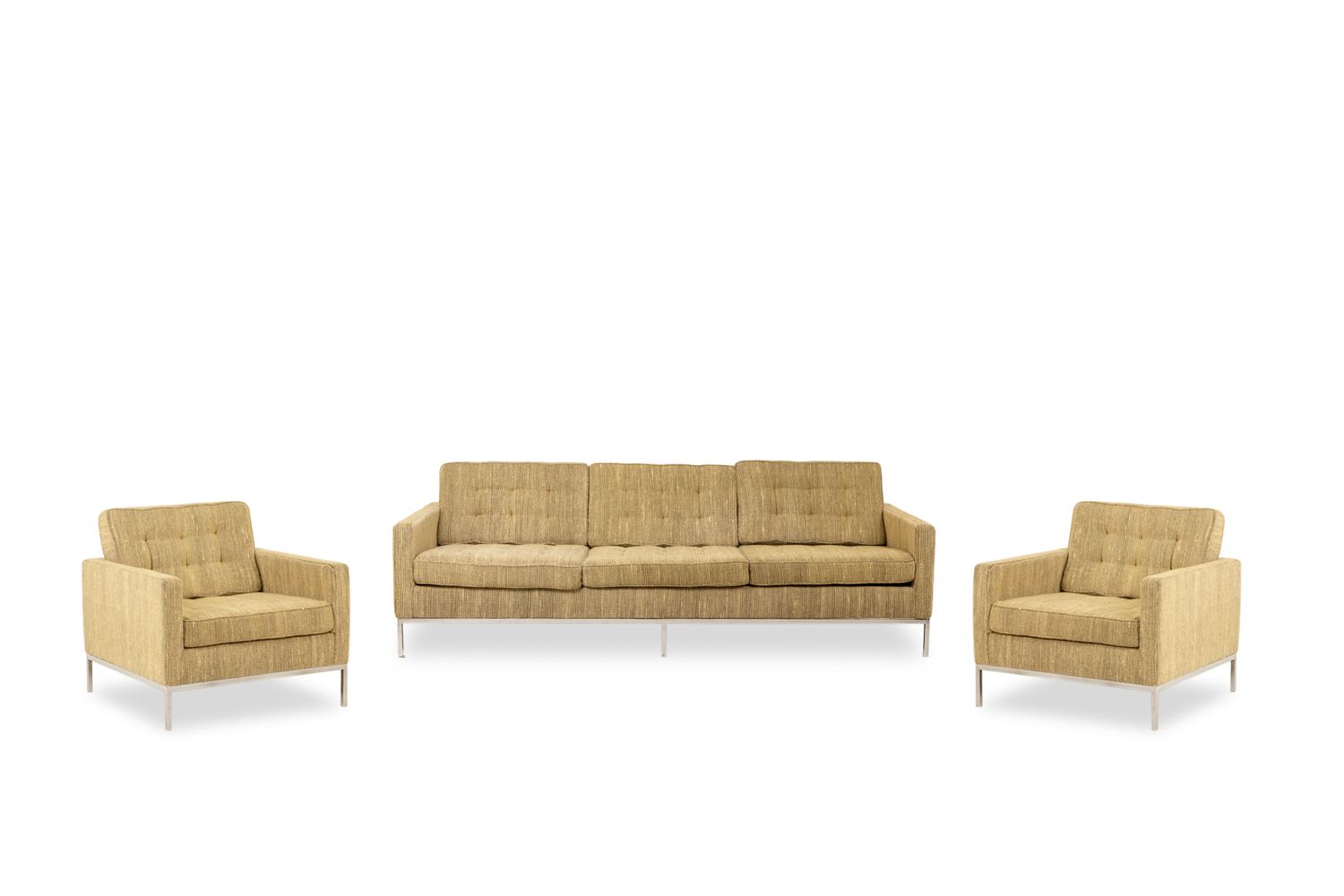 Florence Knoll, For Knoll. Sofa And Pair Of Armchairs. 1960s 70s.