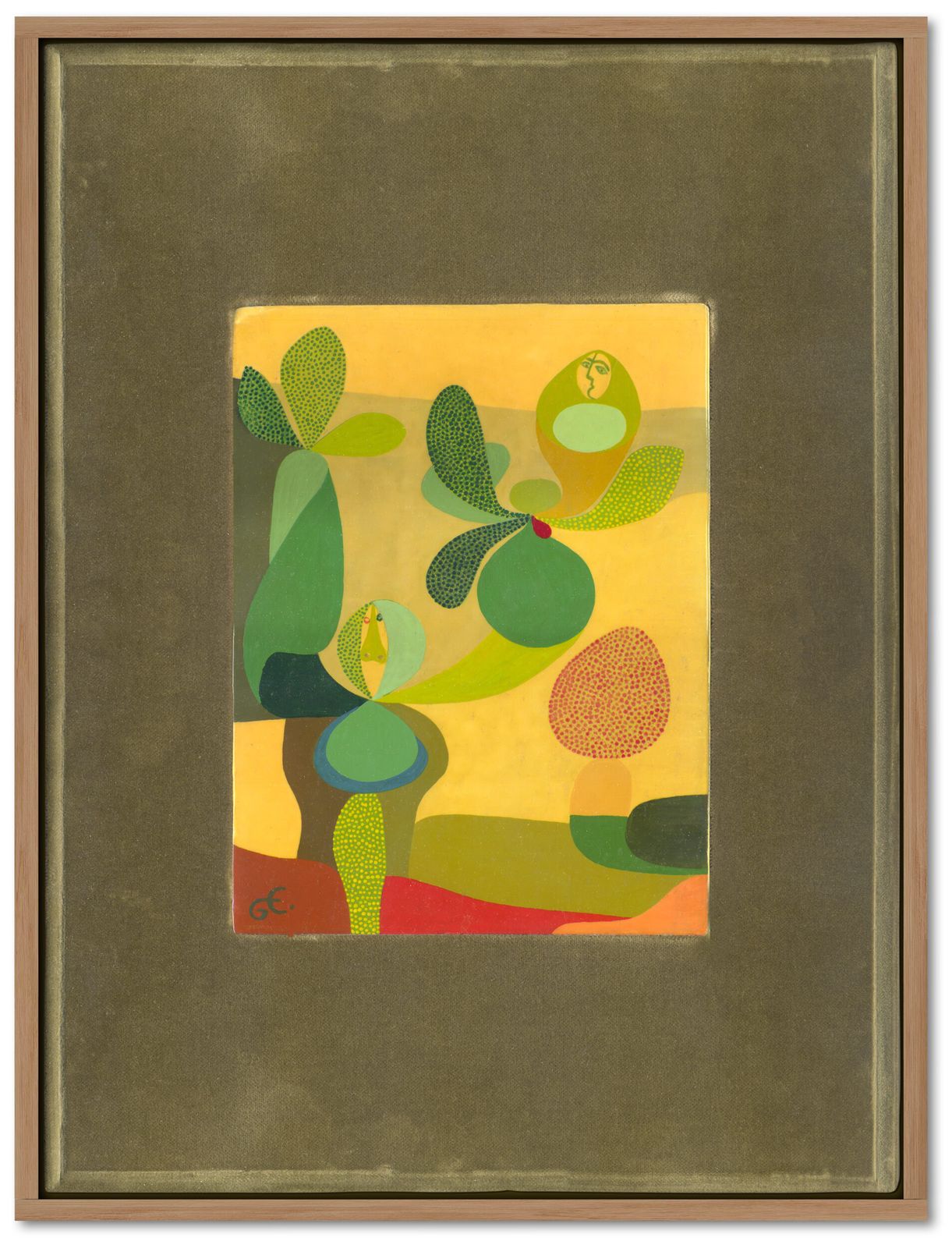Charming Mysterious 1960s Surrealist Painting