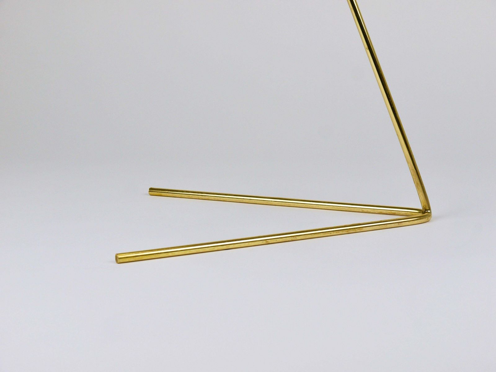 Rare Carl Auböck Brass Standing Floor Ashtray, Smoking Stand, Austria, 1950s photo vintage