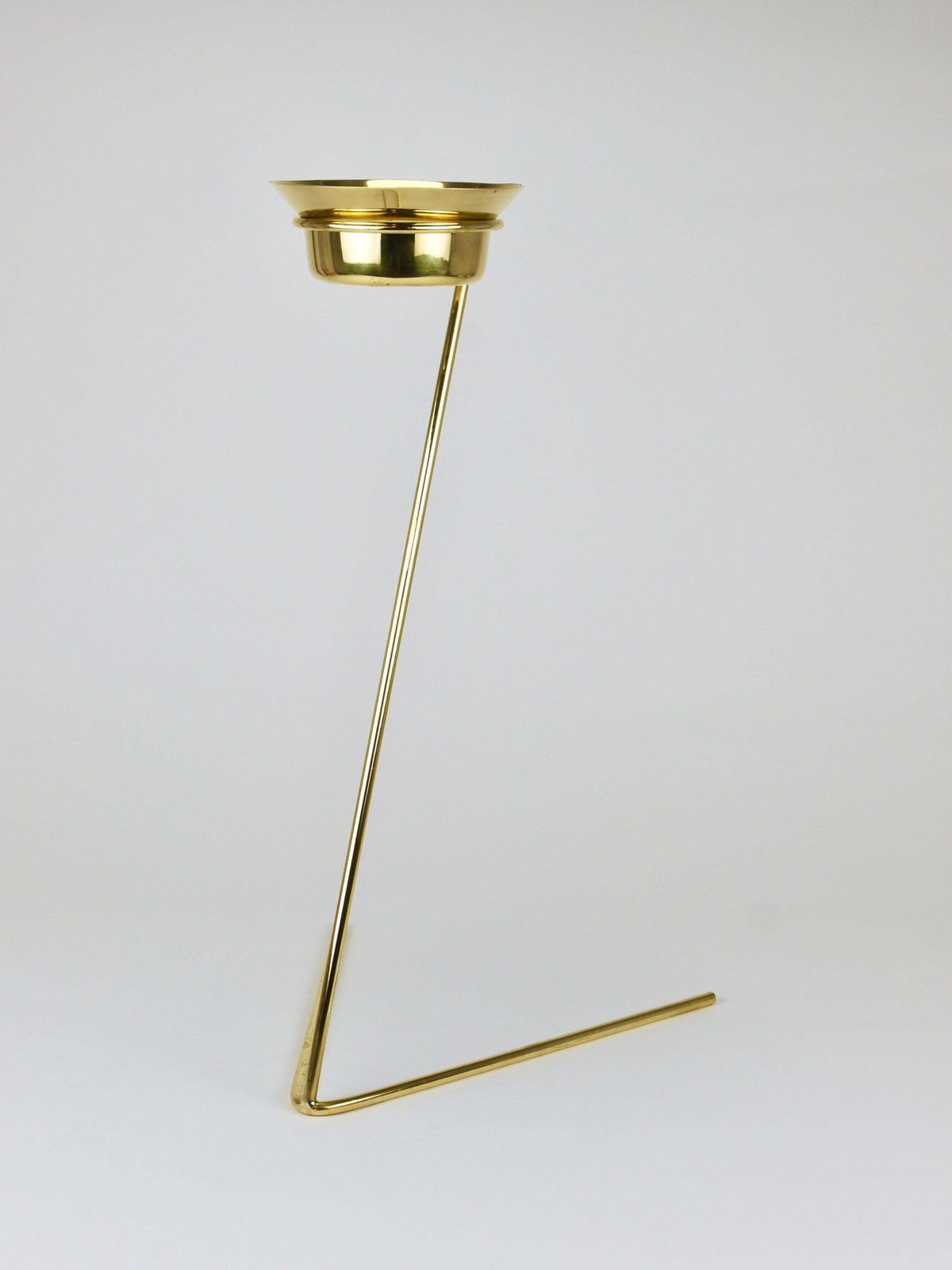 photo vintage Rare Carl Auböck Brass Standing Floor Ashtray, Smoking Stand, Austria, 1950s