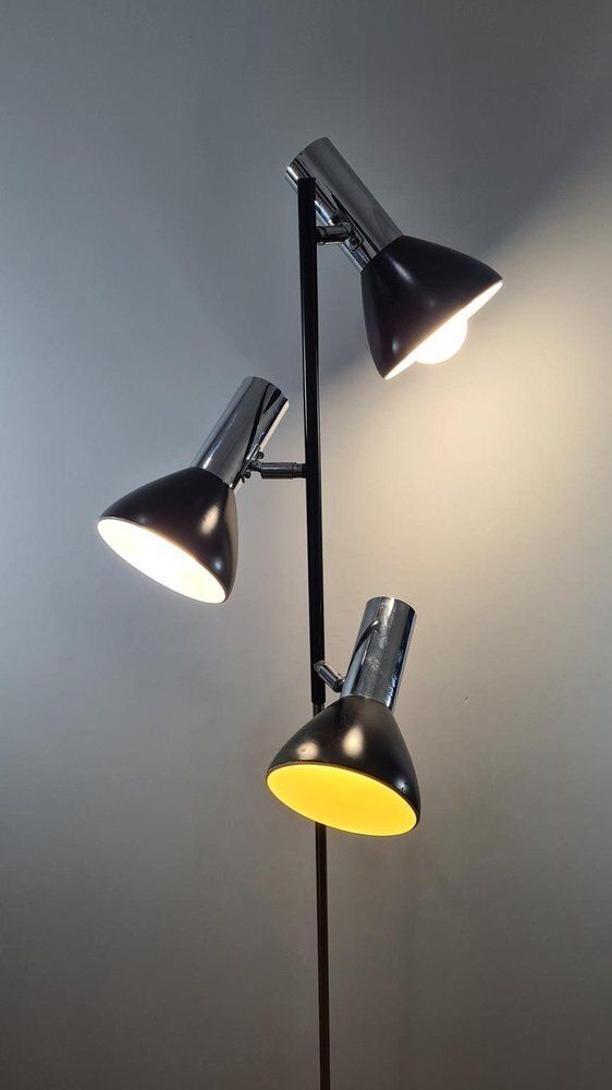 452.0 3 Arm Floor Lamp From Veb Leuchtenbau Neustadt, Gdr, 1970s photo