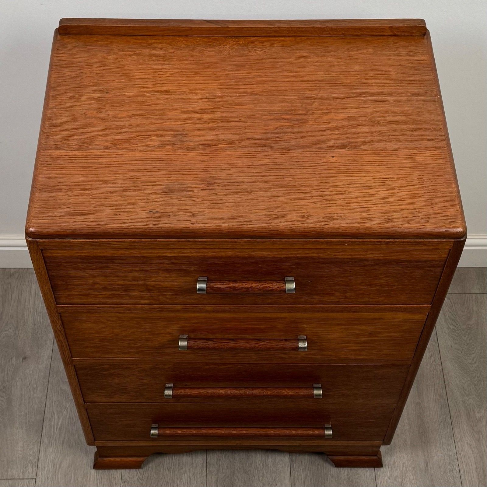 photo furniture Vintage 20th Century Good Quality Oak Chest Of Drawers ( Af 5236 )