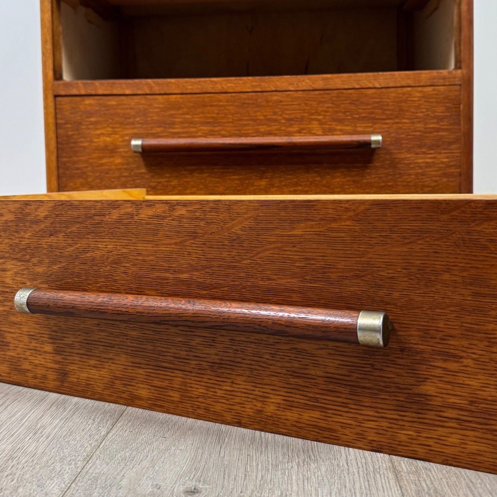 Furniture Vintage 20th Century Good Quality Oak Chest Of Drawers ( Af 5236 ) photo