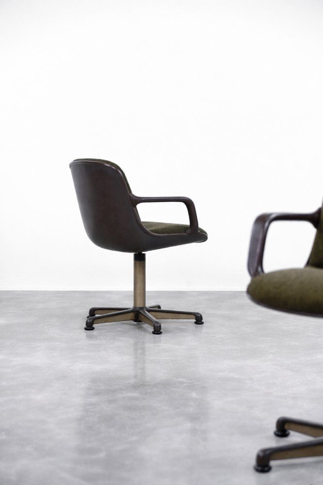 photo for sale Mid Century Modern German Office Chairs By Pollock For Comforto, 1970s, Set Of 2
