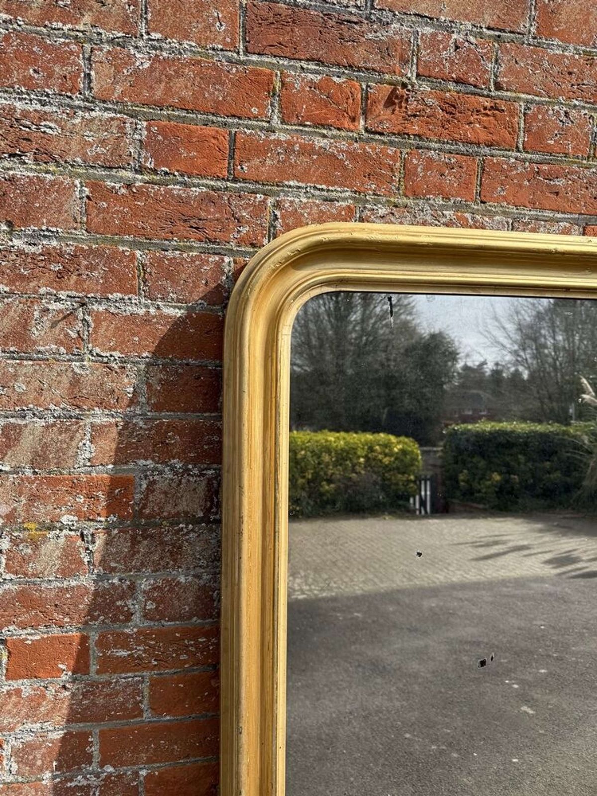 A Wonderful Large Antique French 19th C Arched Top Silver/Gilt Mirror. photo furniture