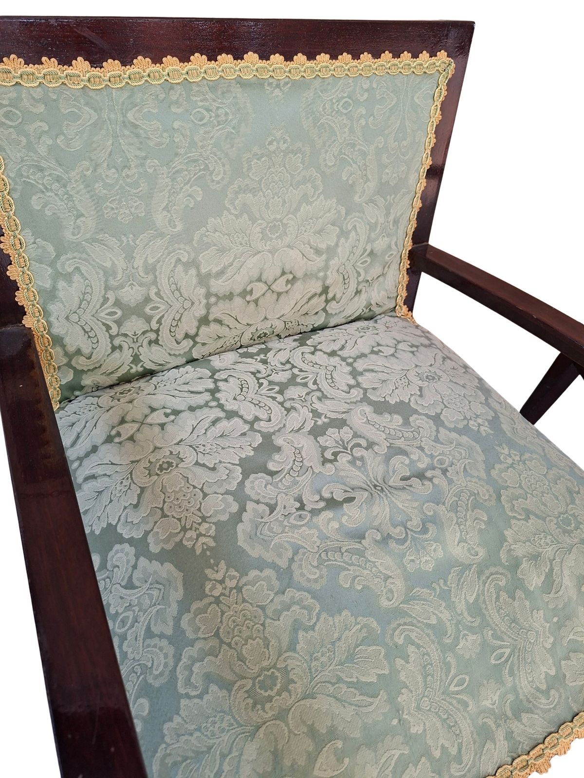 Raffinata Coppia Di Poltroncine Da Camera Originali Degli Anni '70. Un Pezzo Di Design Italiano Che Unisce La Solidità Del Legno Di Mogano Alla Ricerc photo vinterior