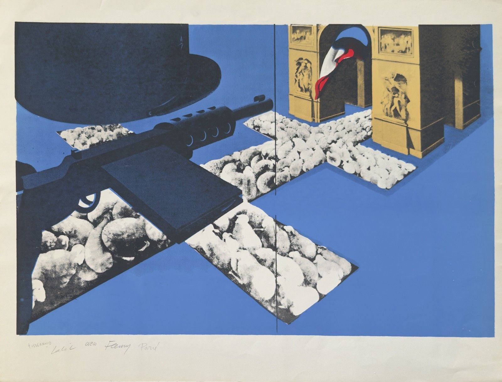 Coopérative Des Malassis Silkscreen Signed May 68 General Gaulle Politique