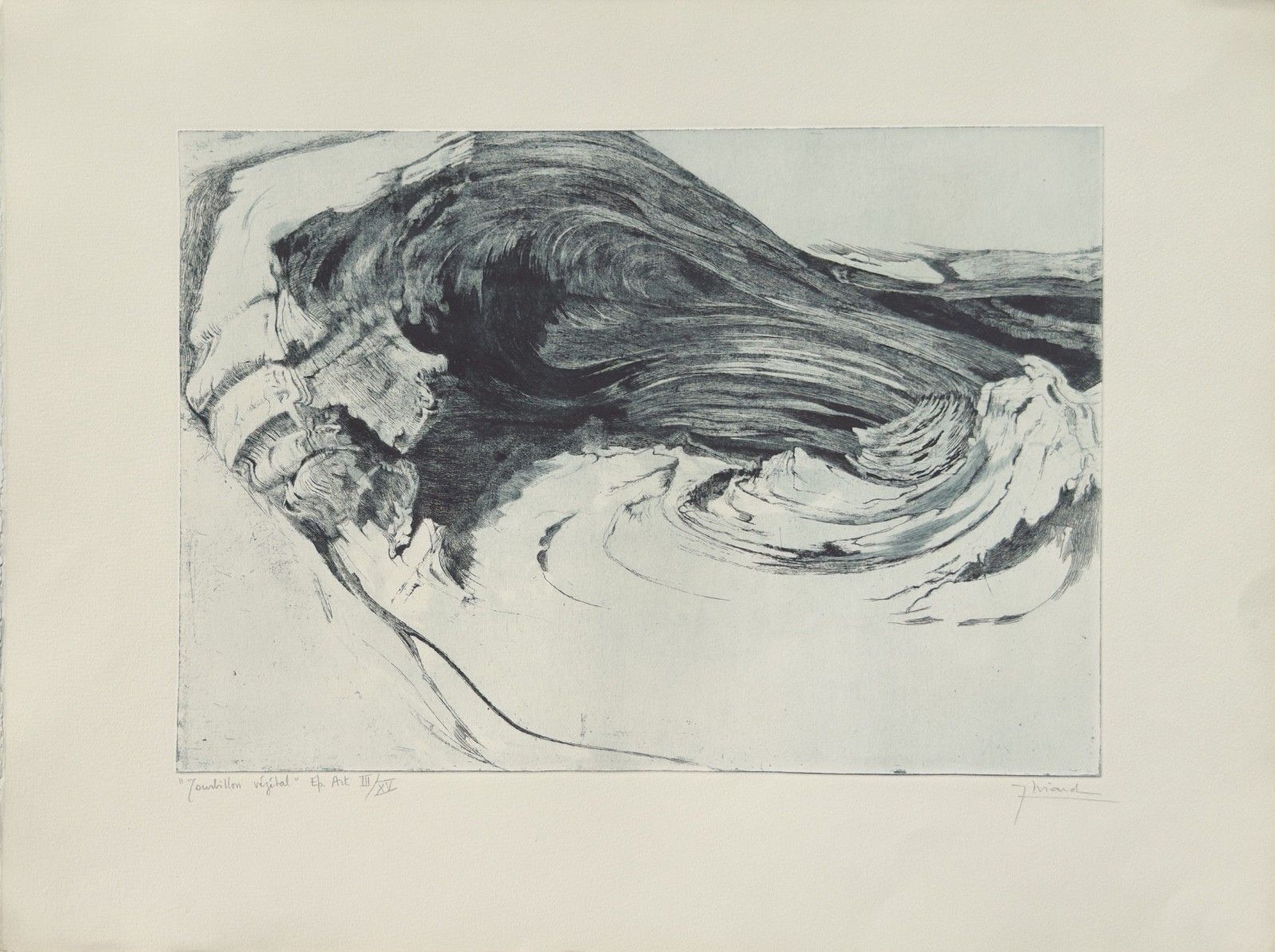 Jean Louis Viard Original Engraving Signed Numbered Etching Plant Tourbillon