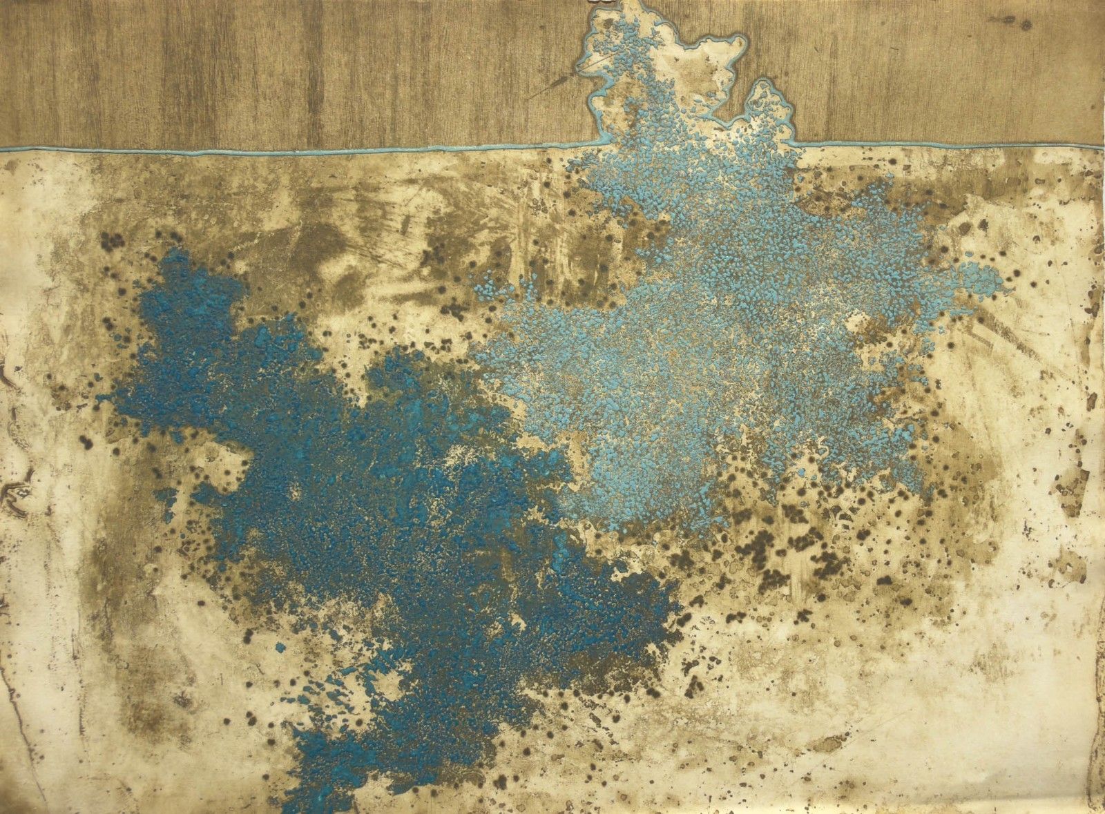 Yannick Ballif Engraving Eau Forte Etching Circa 1970 Woman Artist Abstract Art