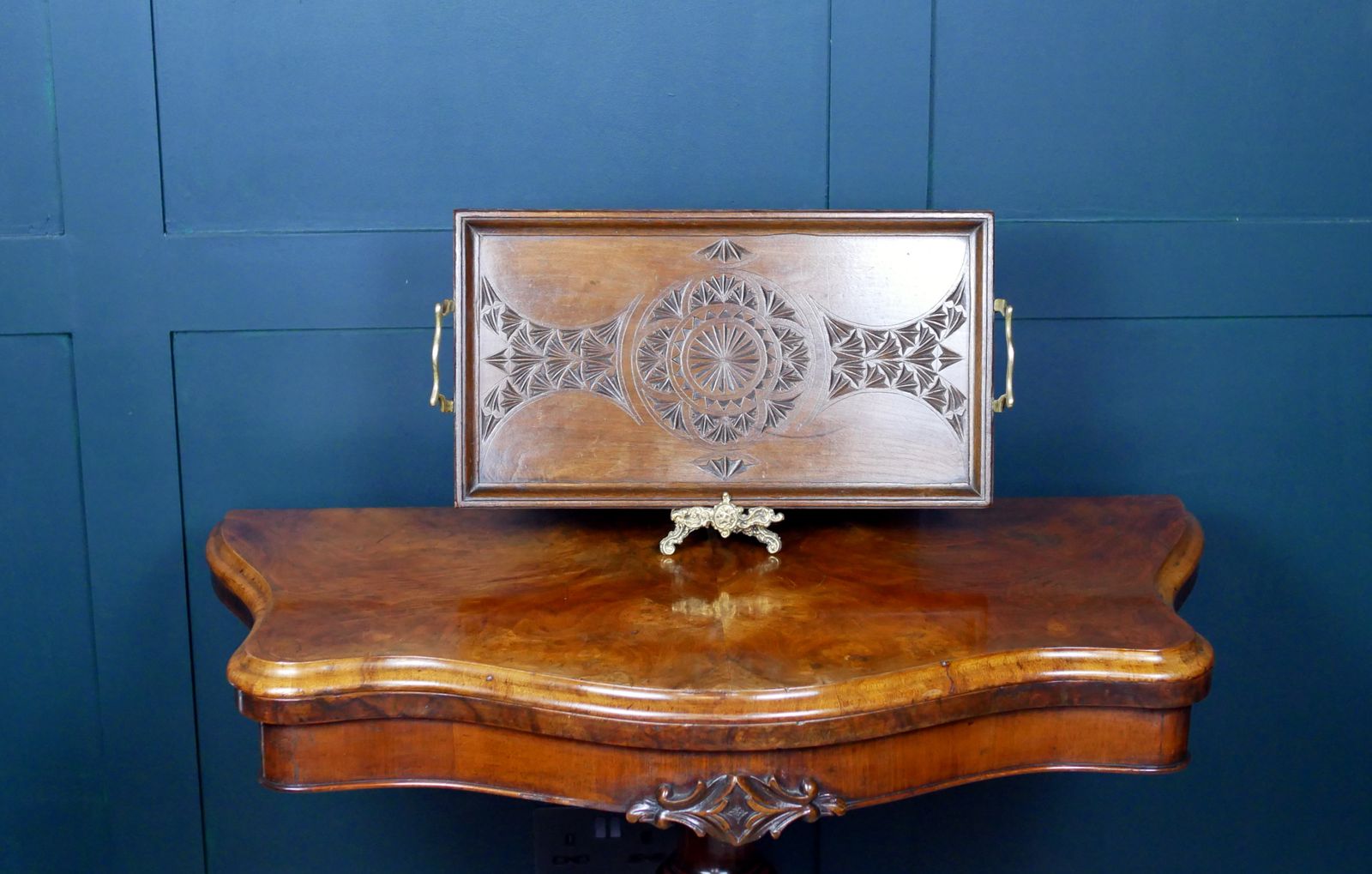 Antique Victorian Arts & Crafts Tray photo furniture