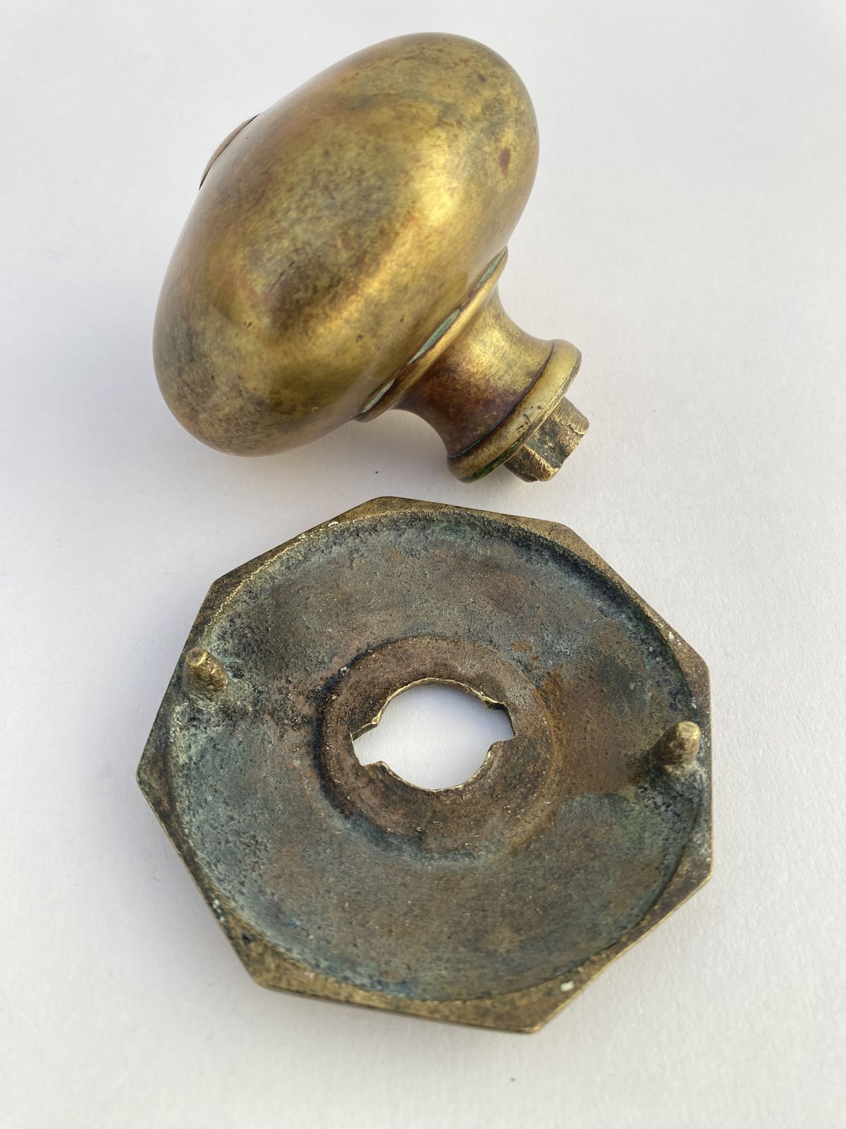 photo for sale 19th Century English Brass Front Door Center Pull