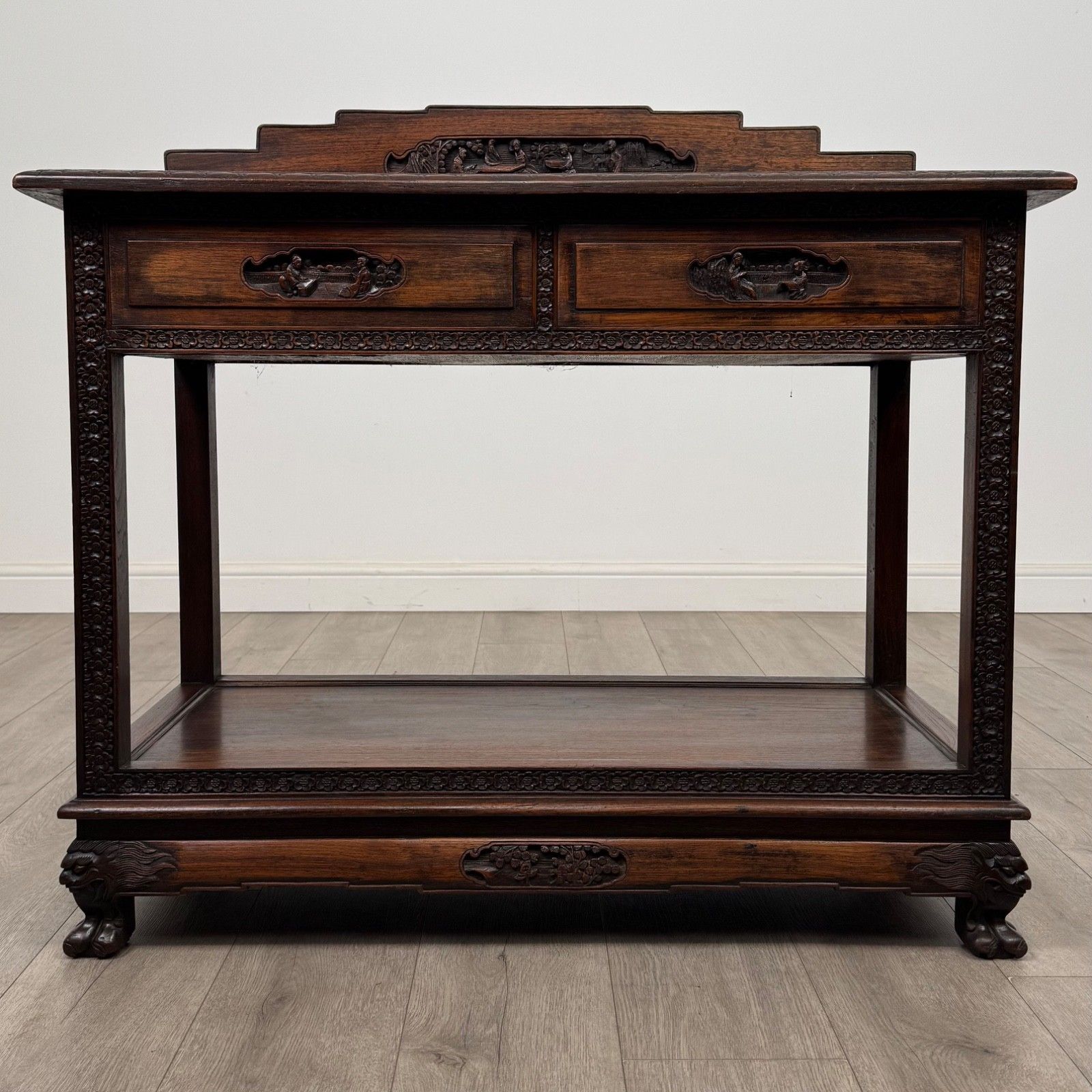 Antique 20th Century Fine Quality Chinese Cabinet In Rosewood ( Af 5258 )