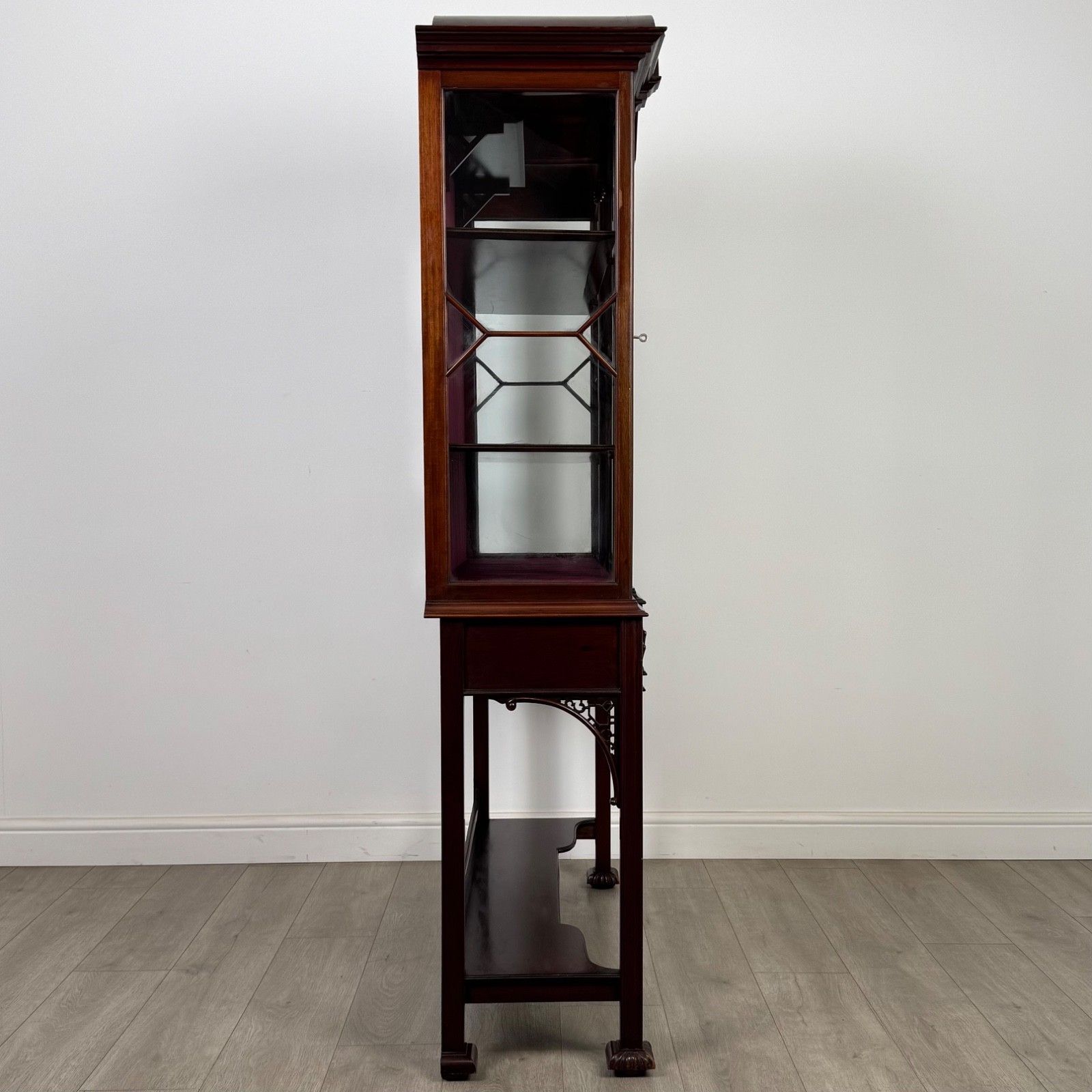 Antique 20th Century Chippendale Style Cabinet In Mahogany ( Af 5305 ) photo vintage