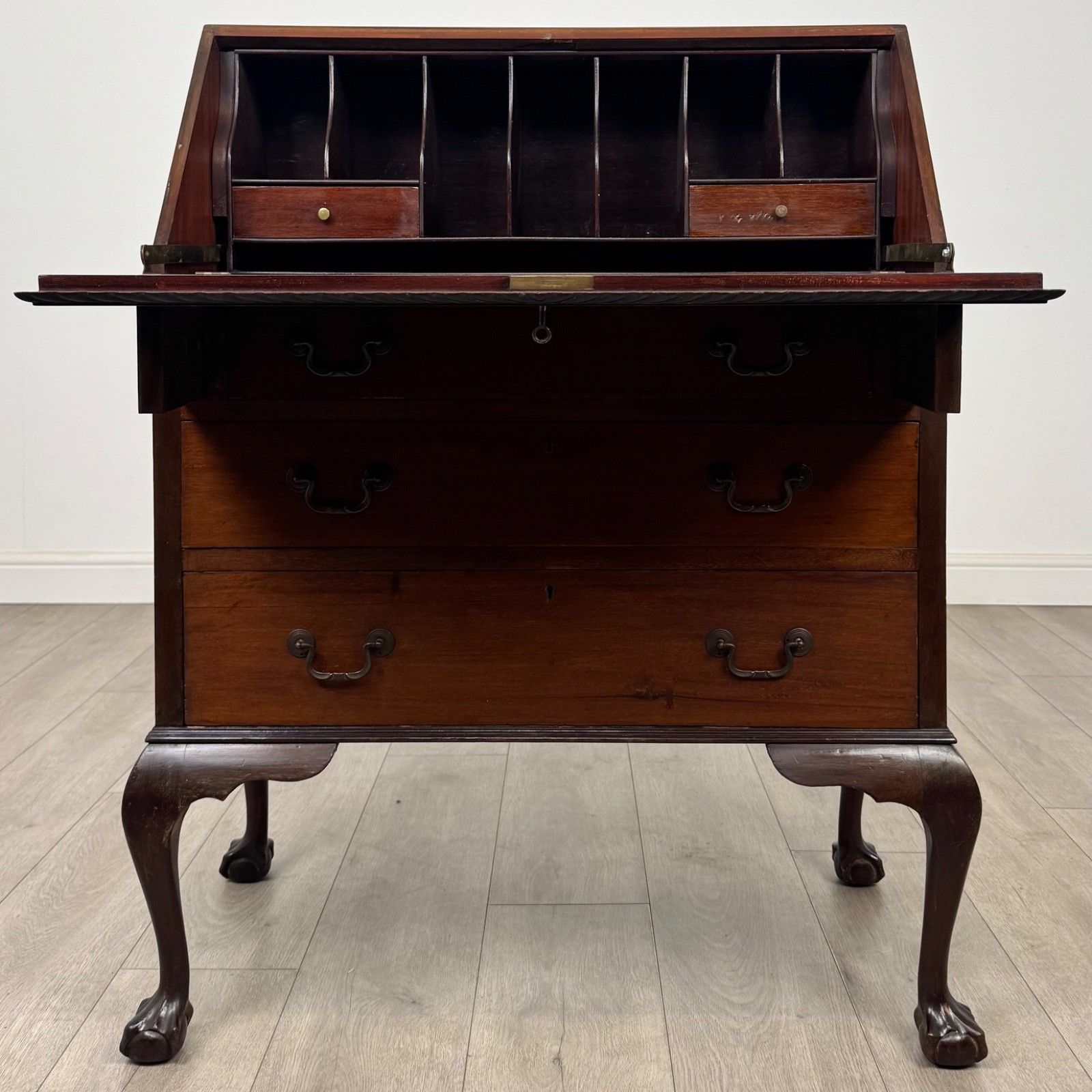 Antique 20th Century Edwardian Bureau In Mahogany ( Af 5257 ) photo furniture