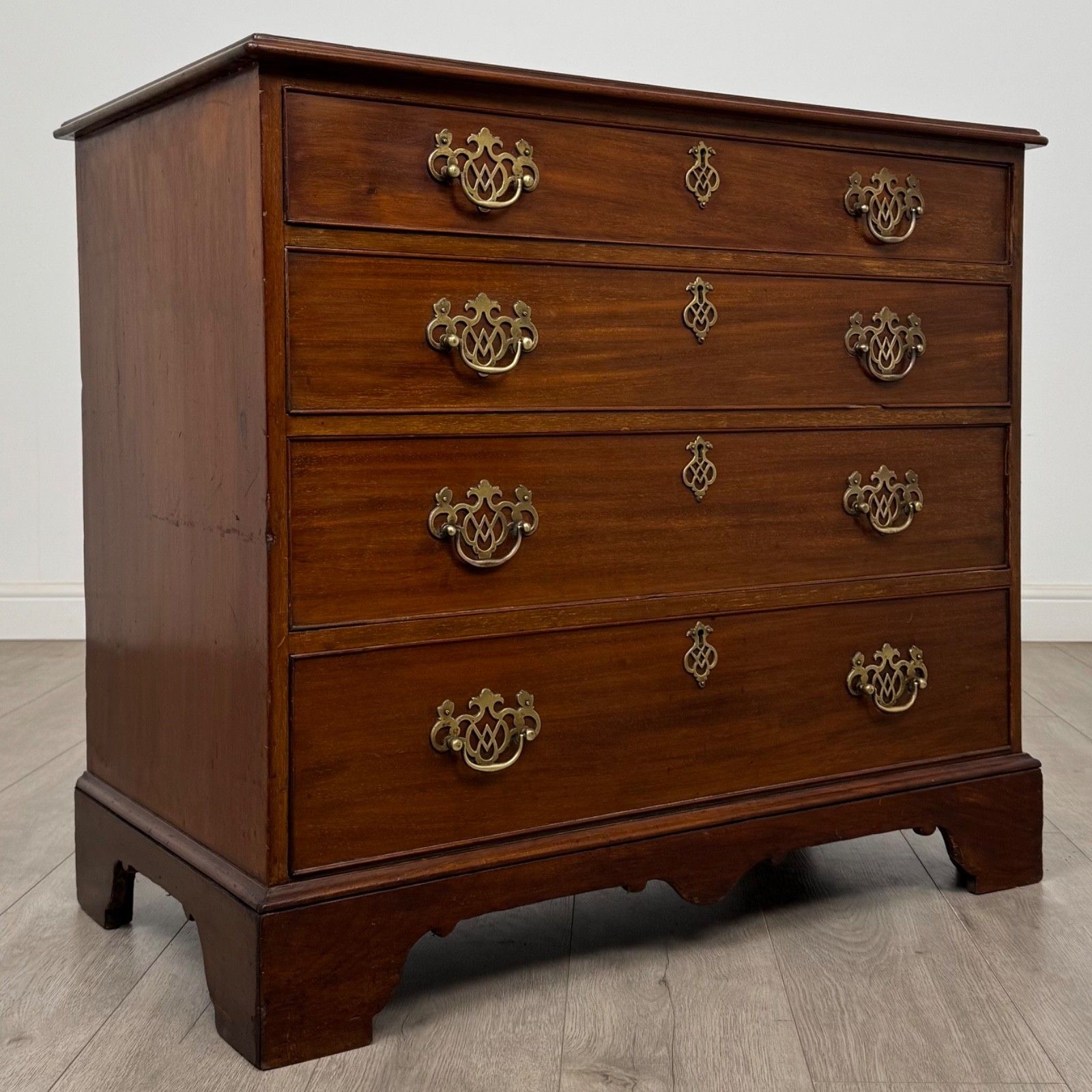 Antique 18th Century Georgian Mahogany Chest Of Drawers ( Af 5311 ) photo vintage