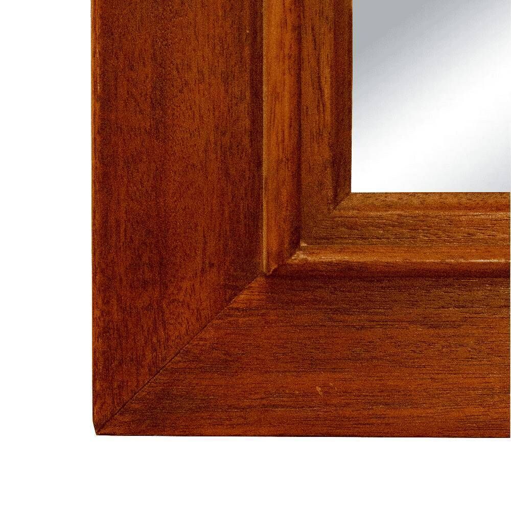 1950s Mid Century Wooden Frame With Mirror photo Home Decor