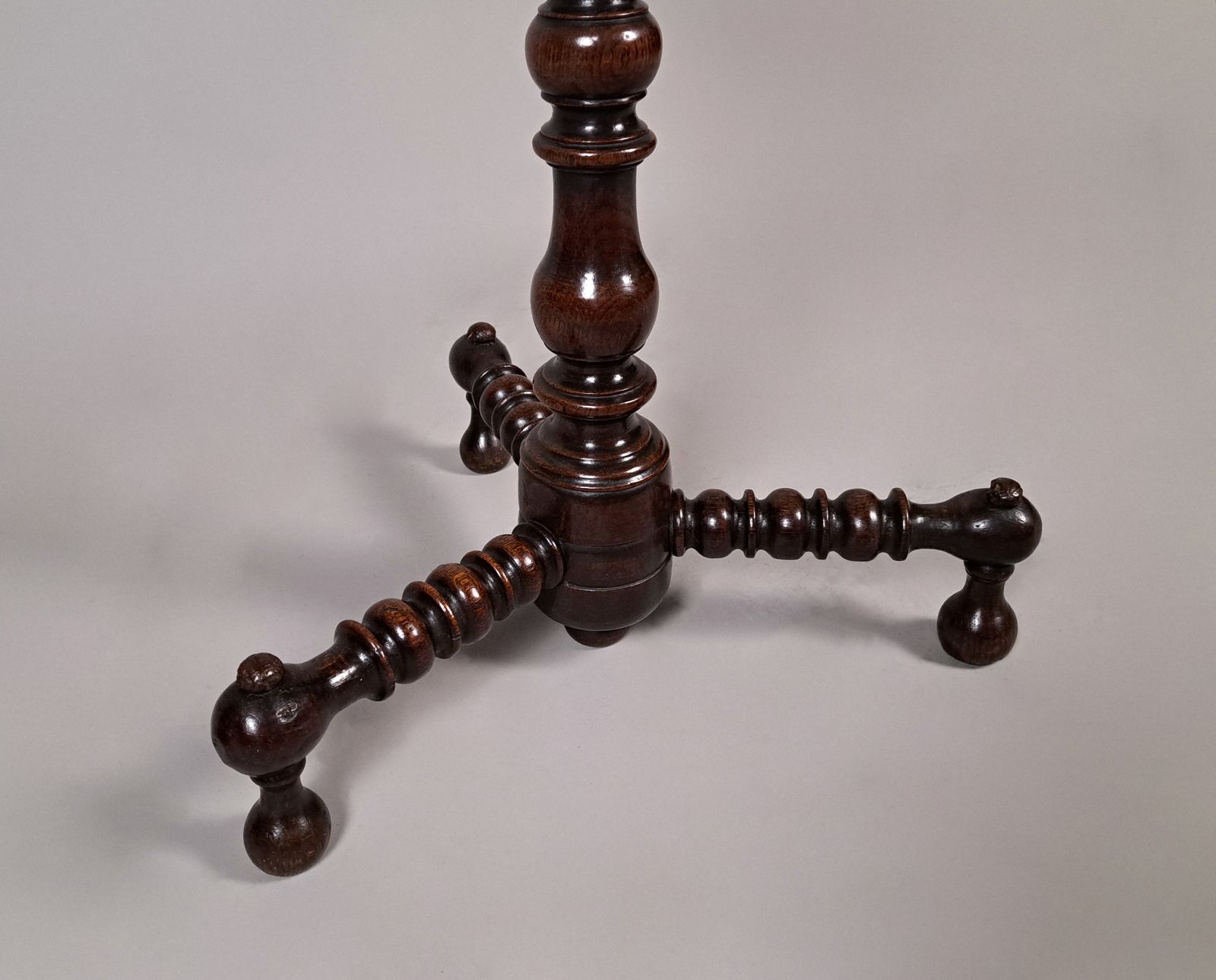 William And Mary Oak Candle Stand Of Excellent Colour C. 1690 photo vintage