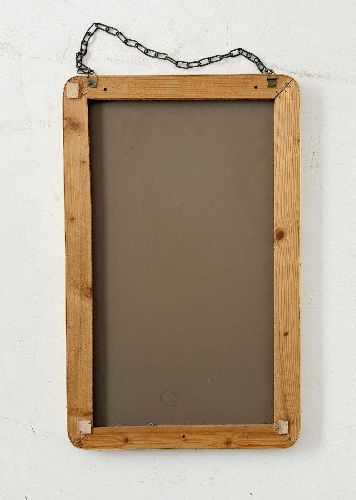 Mirror With Gold Metal Frame And Chain – 1960s/1970s photo furniture