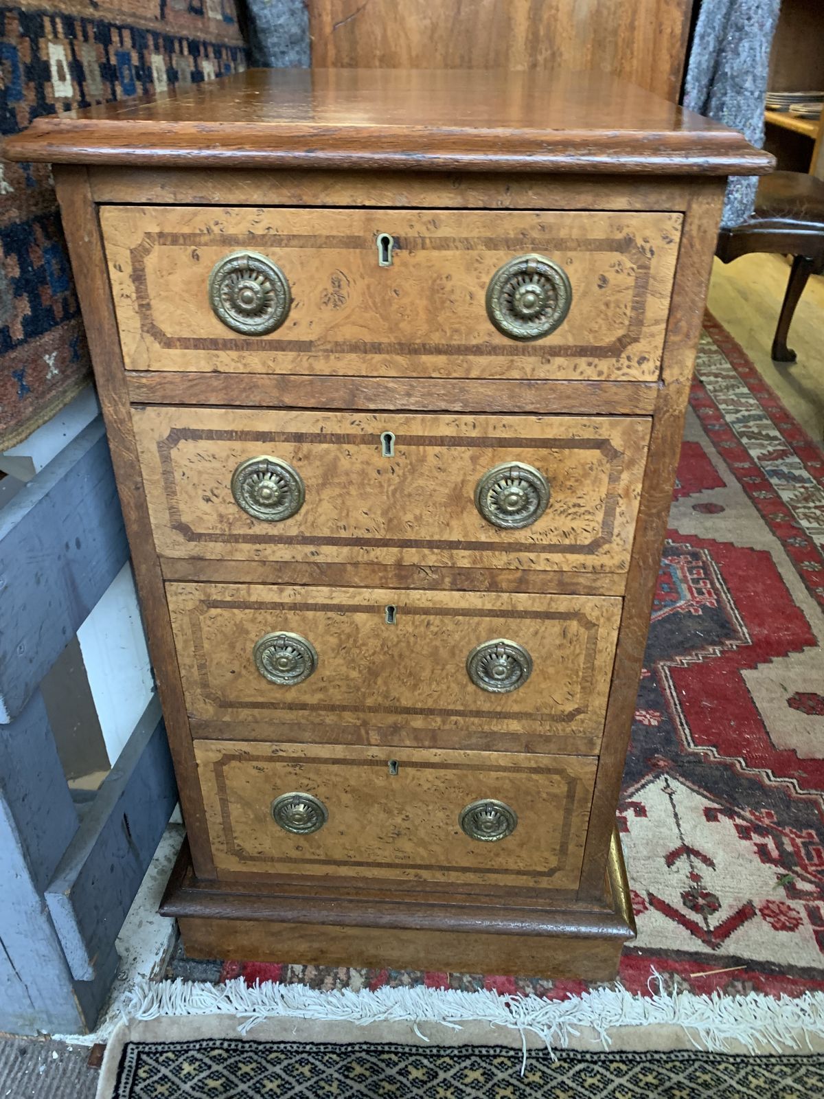 5 Draw Burr Walnut Small Chest