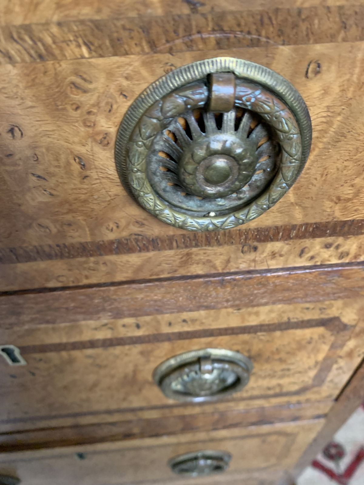 5 Draw Burr Walnut Small Chest photo buy